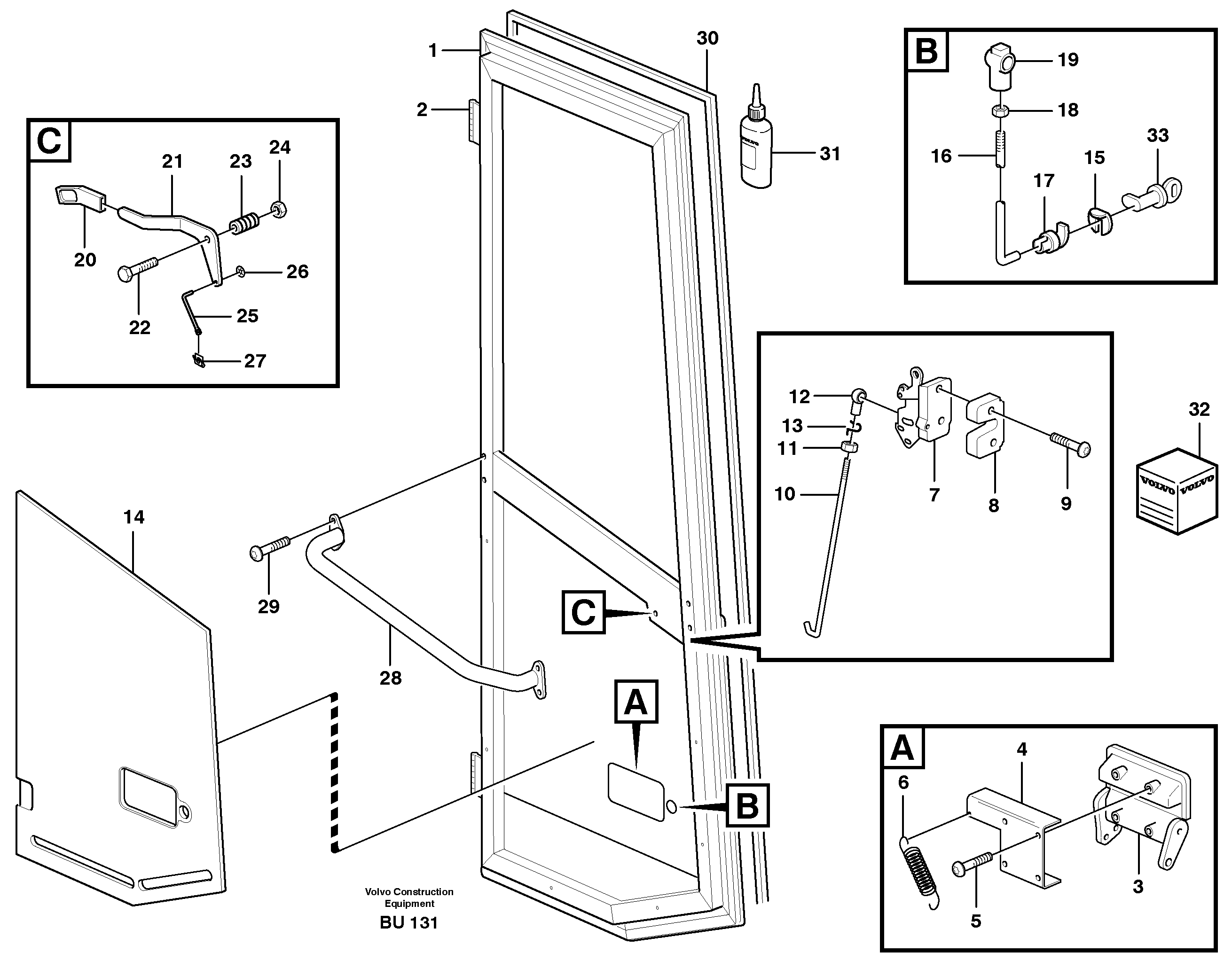 Door — volvo parts diagram