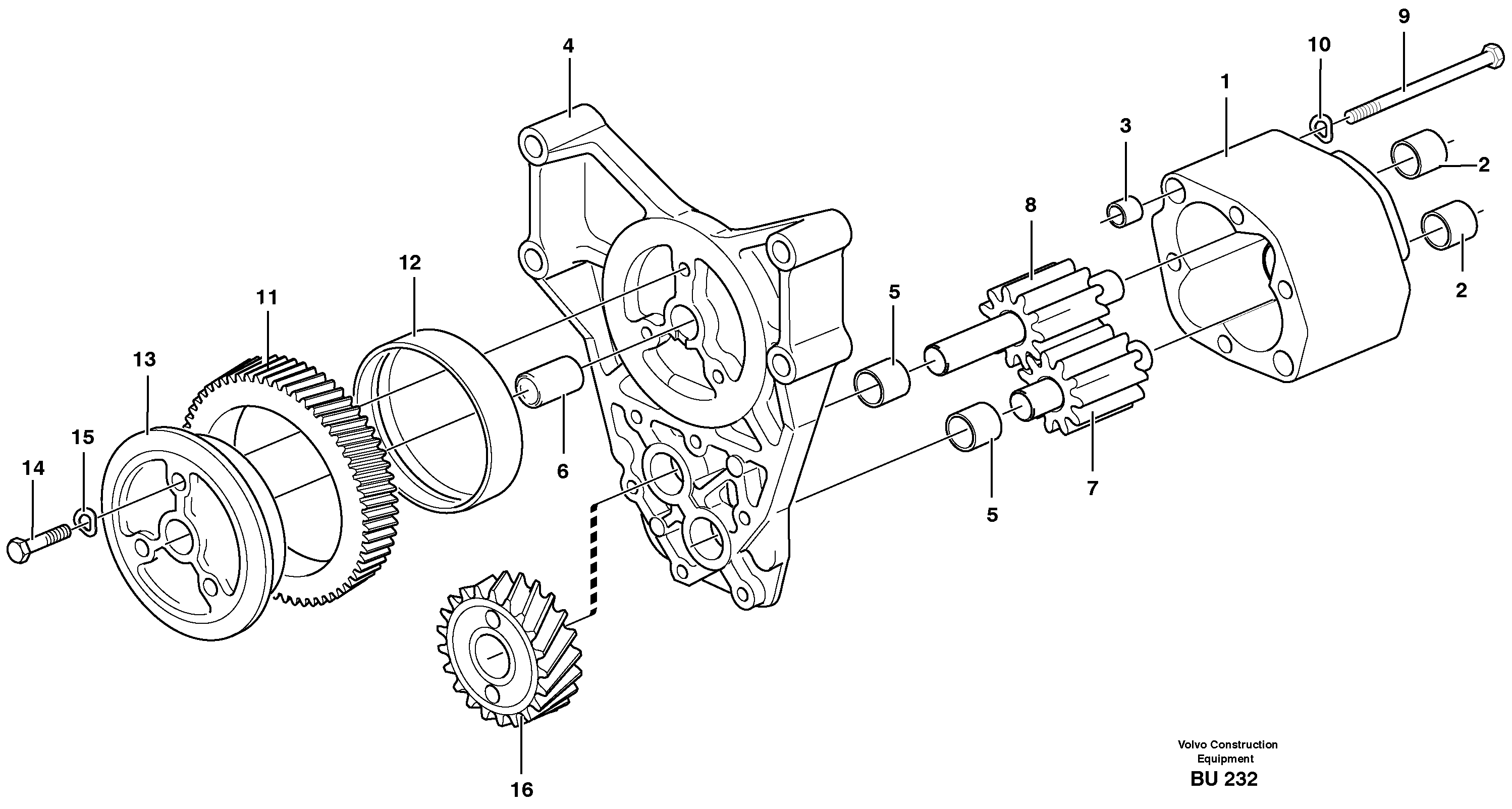 Oil pump — volvo parts diagram