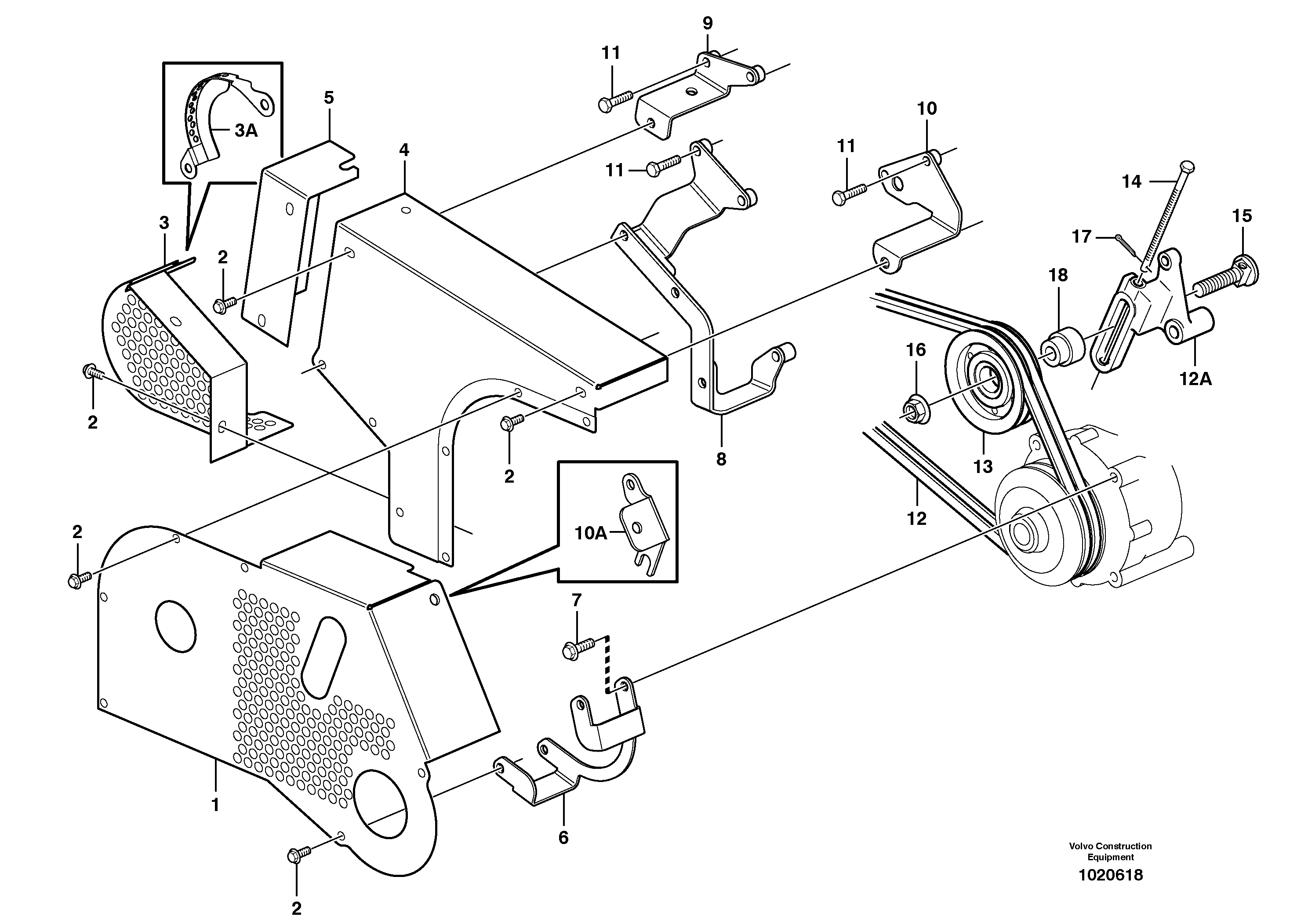 Belt transmission — volvo parts diagram
