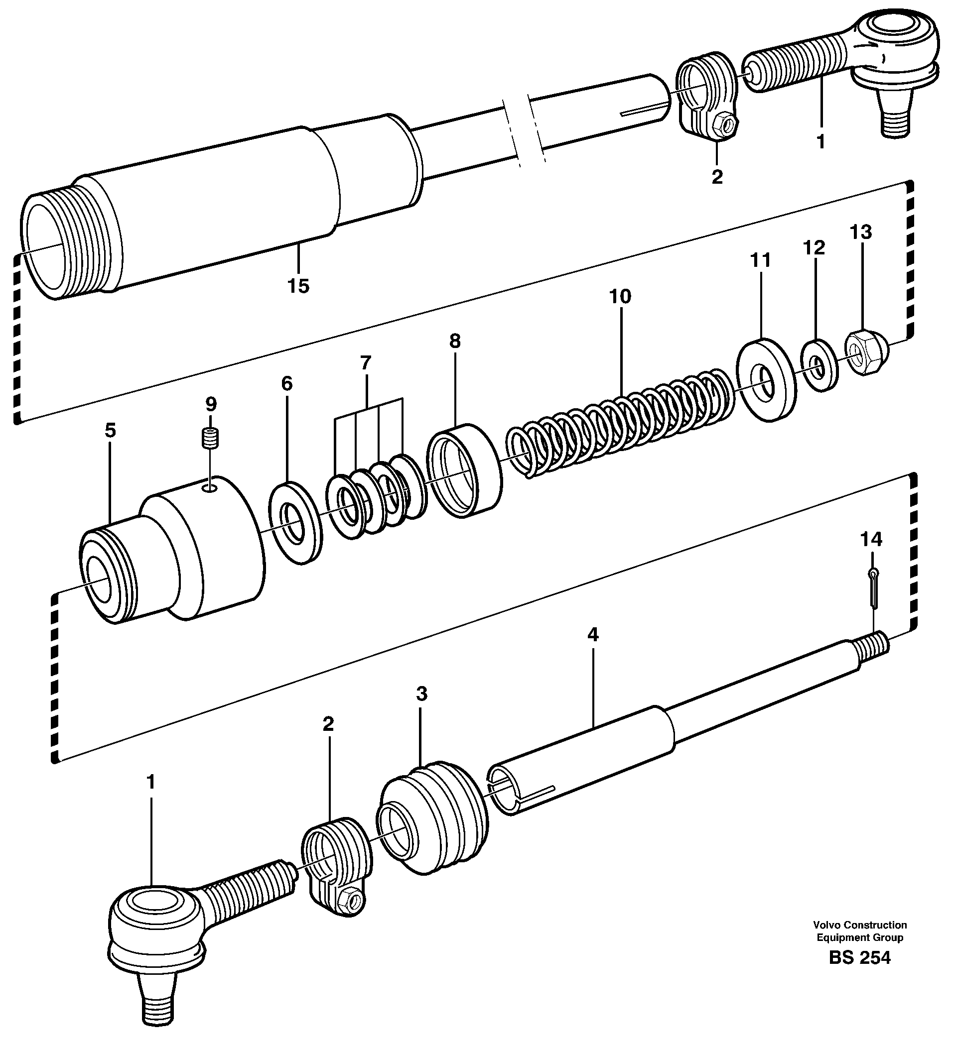 Drag rod — volvo parts diagram