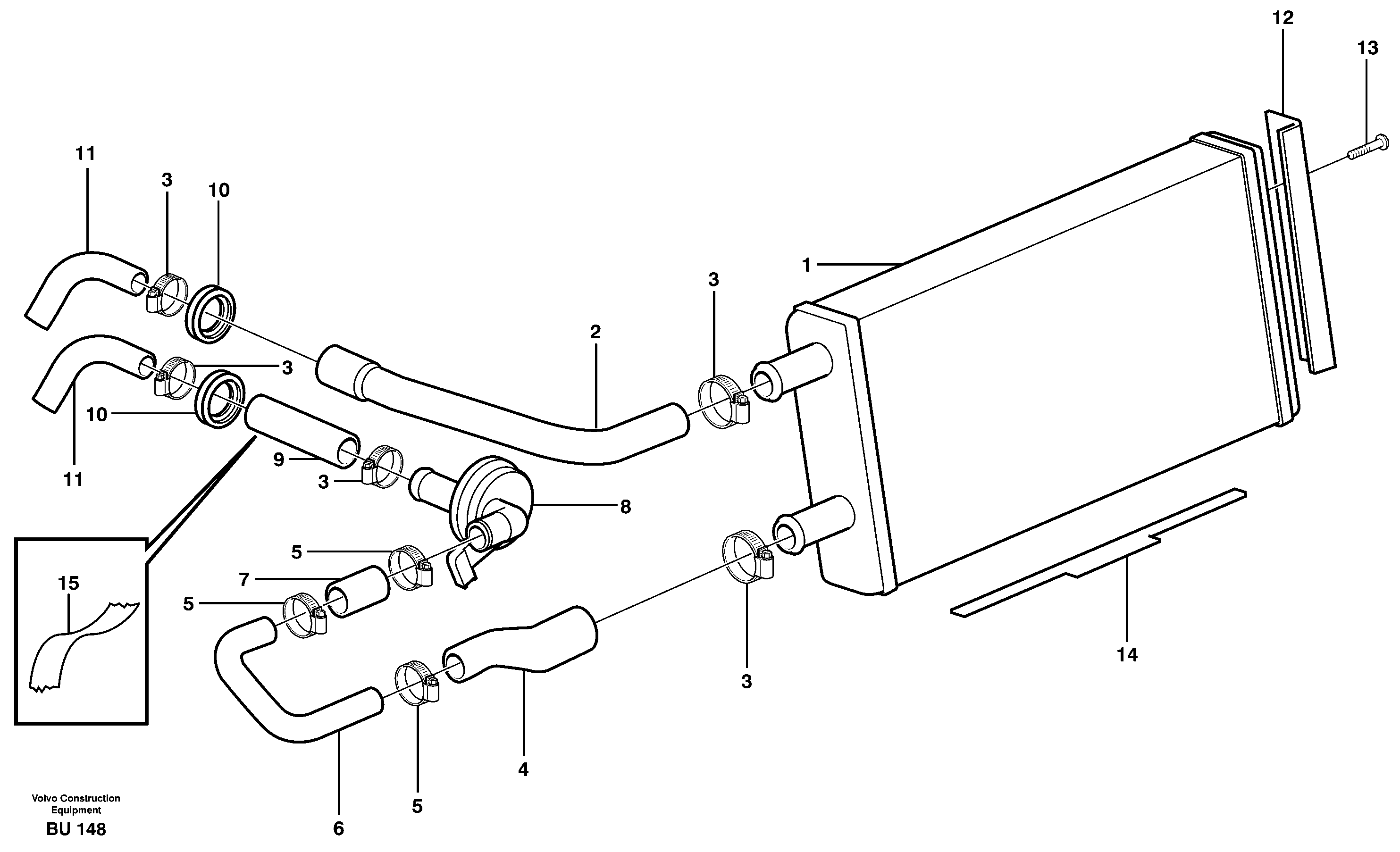 Heating unit — volvo parts diagram