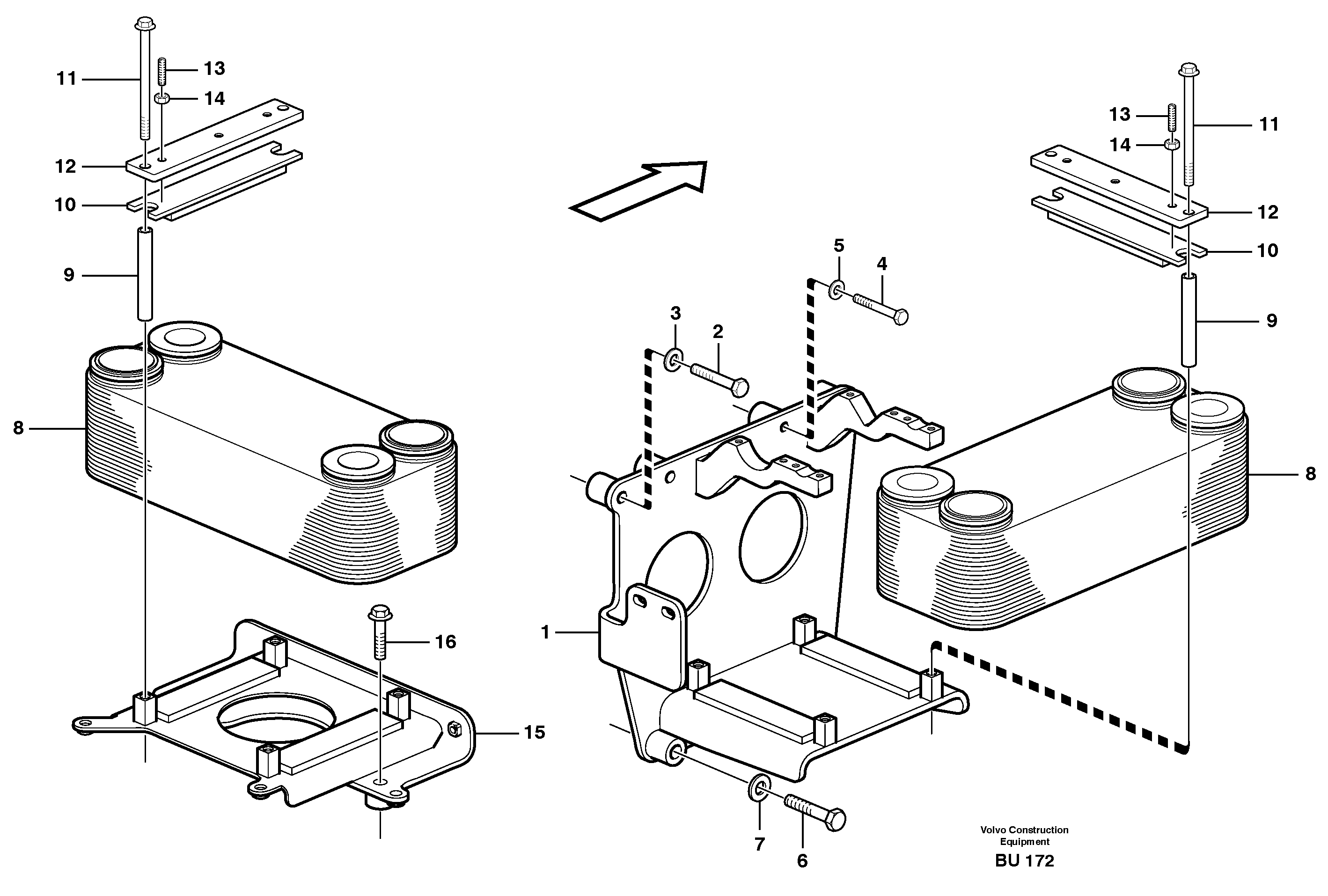 Heat exchanger — volvo parts diagram