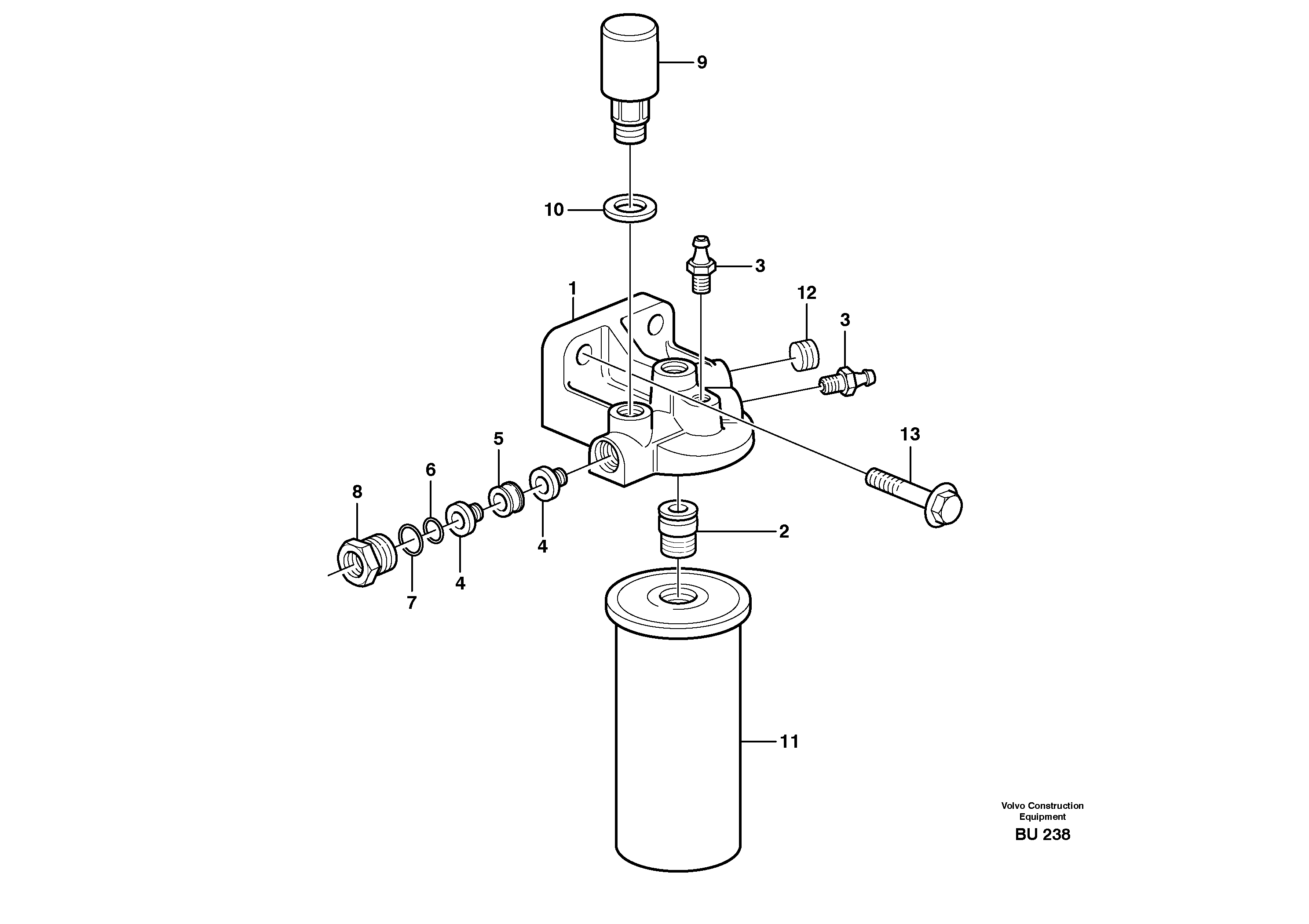 Fuel filter — volvo parts diagram