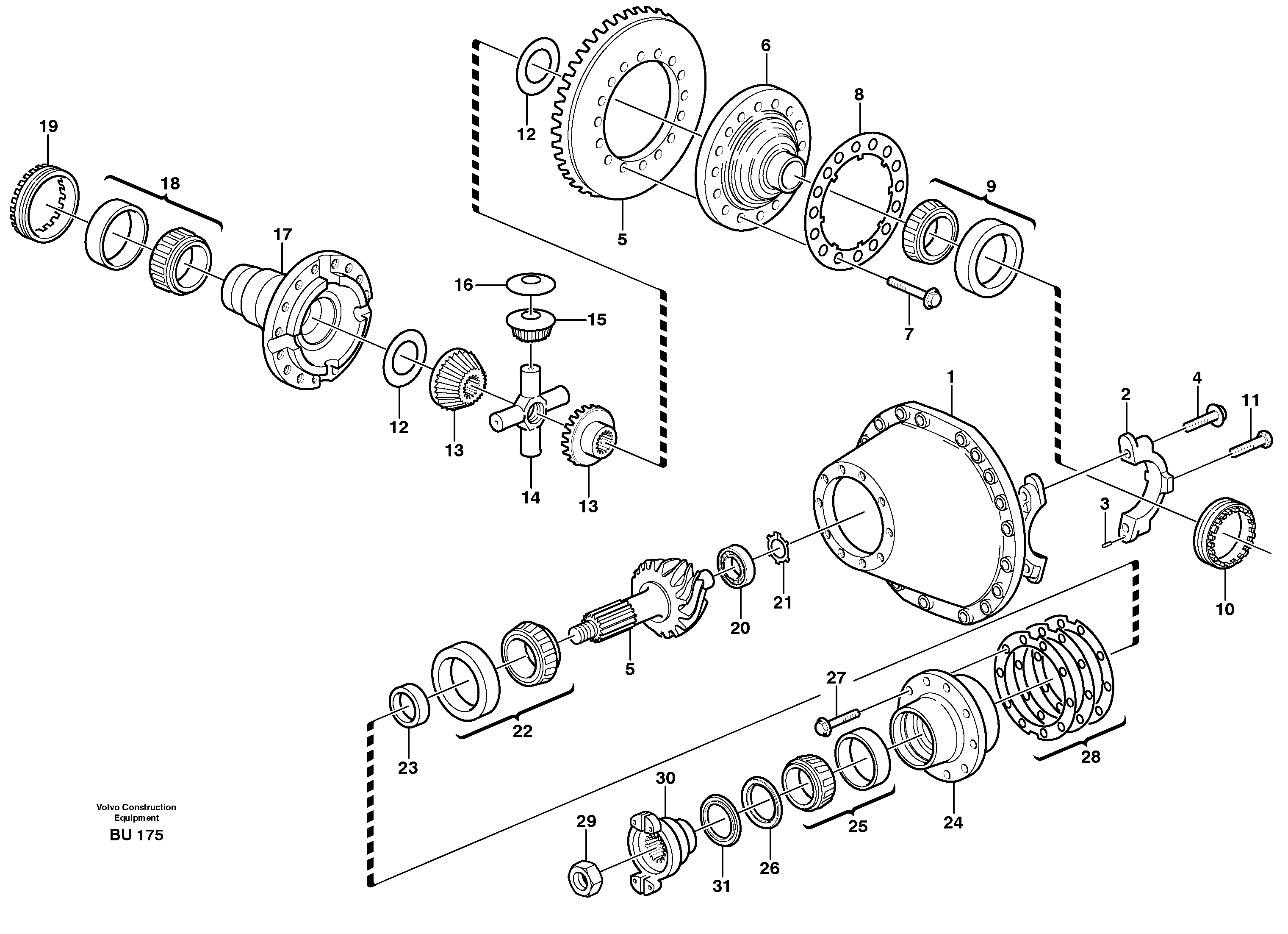 Final drive  AH56E PROD NO 23903 — volvo parts diagram