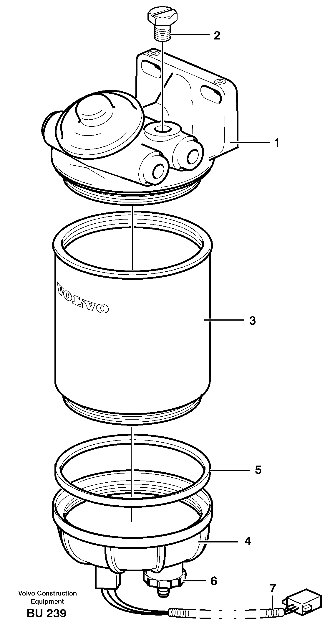 Water separator — volvo parts diagram