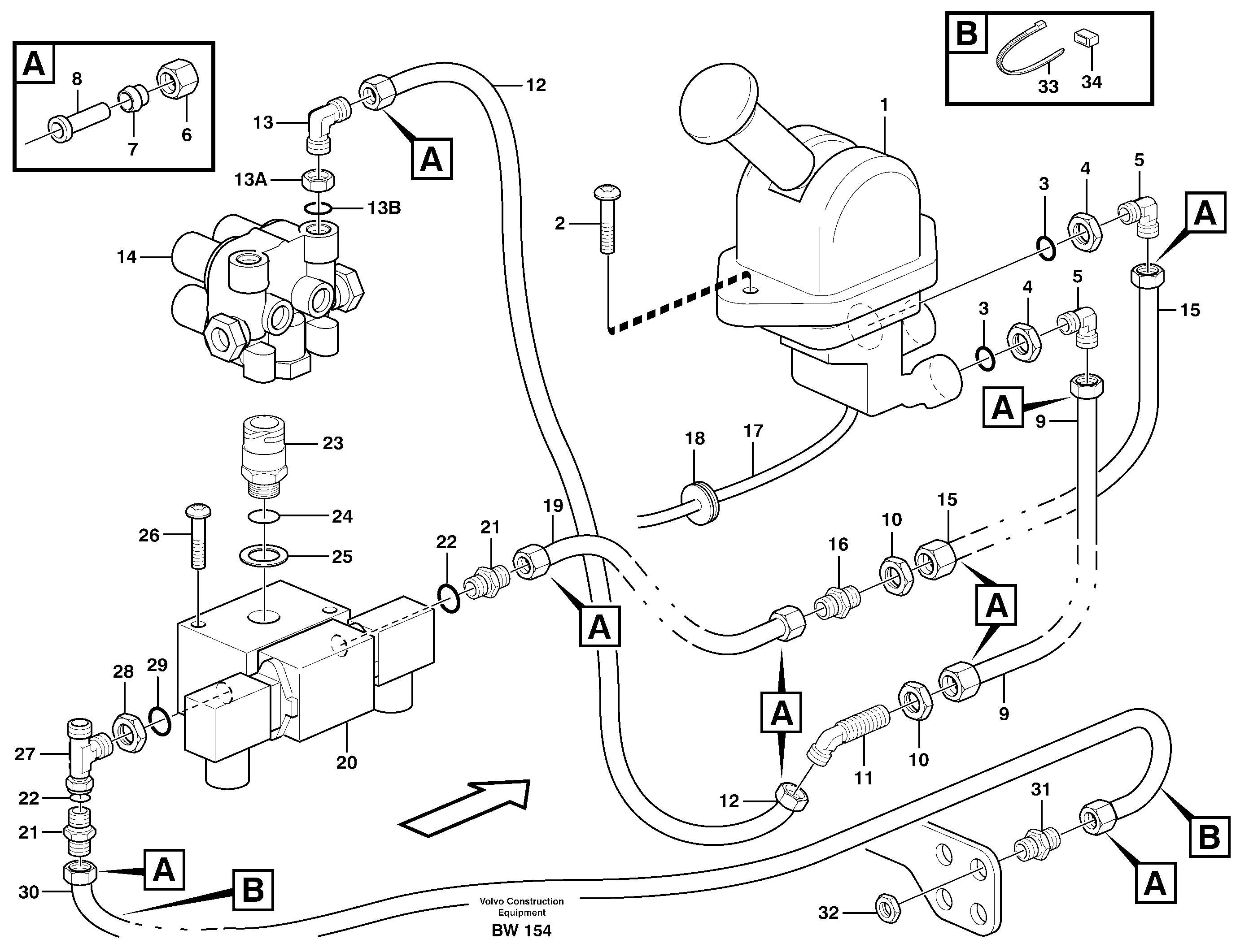 Parking brake — volvo parts diagram