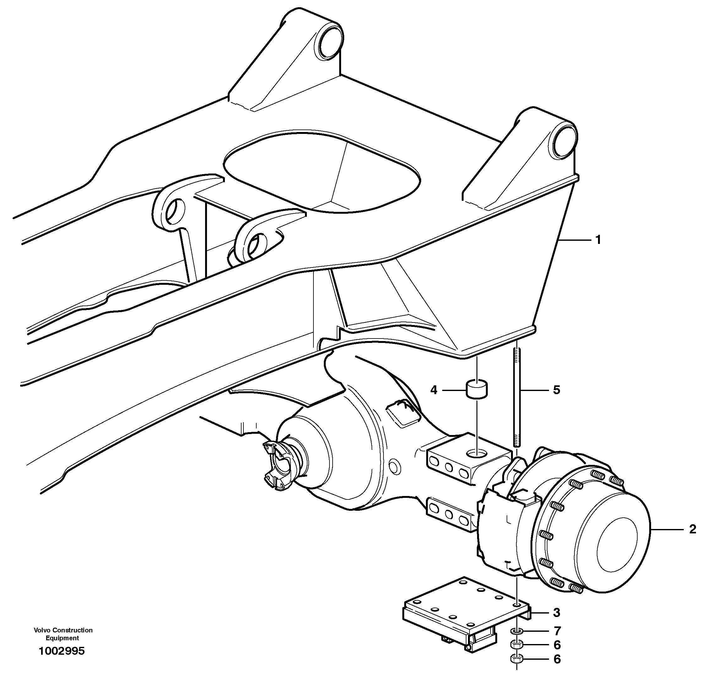 Rear axle suspension. 4X4 — volvo parts diagram