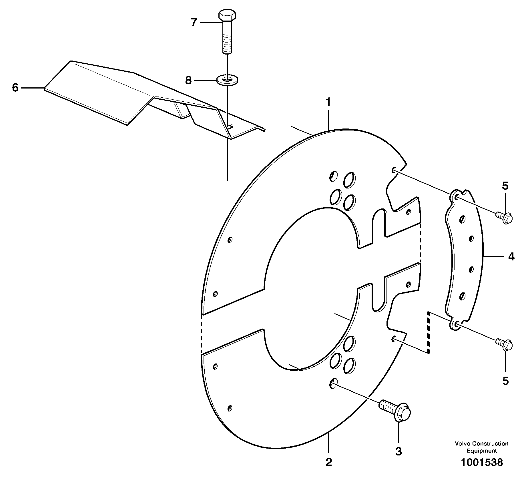 Brake shield — volvo parts diagram