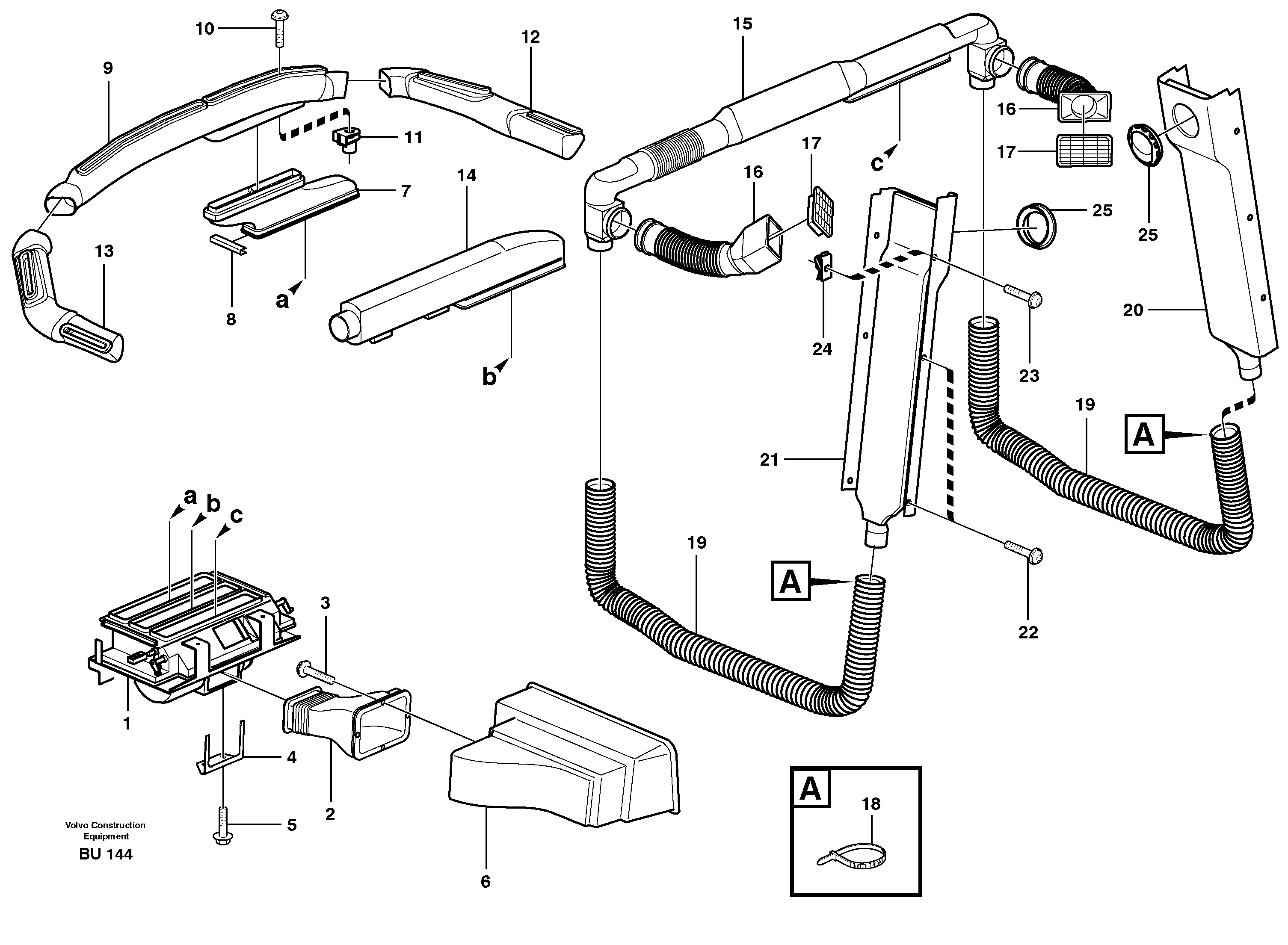 Air ducts — volvo parts diagram