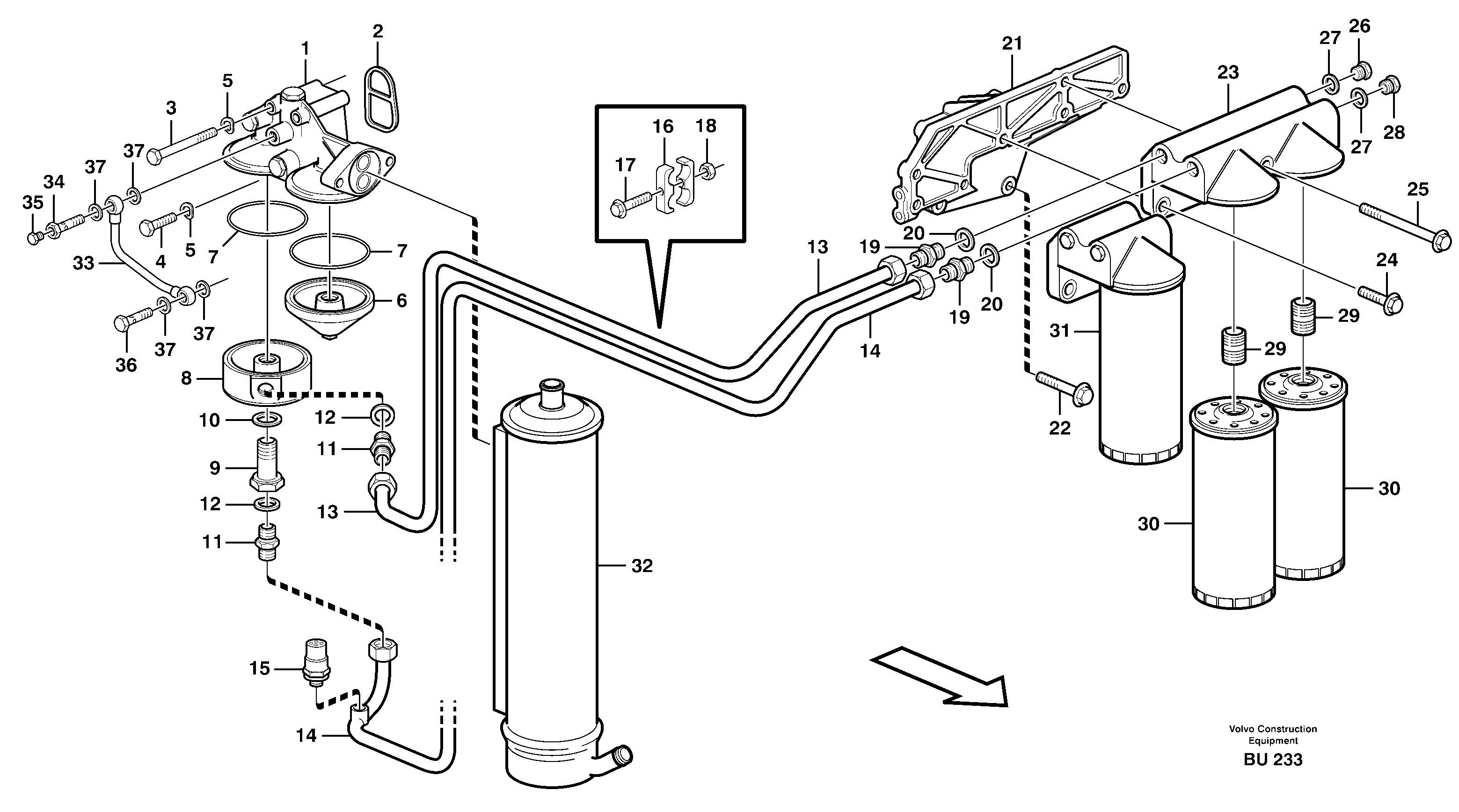 Oil filter — volvo parts diagram