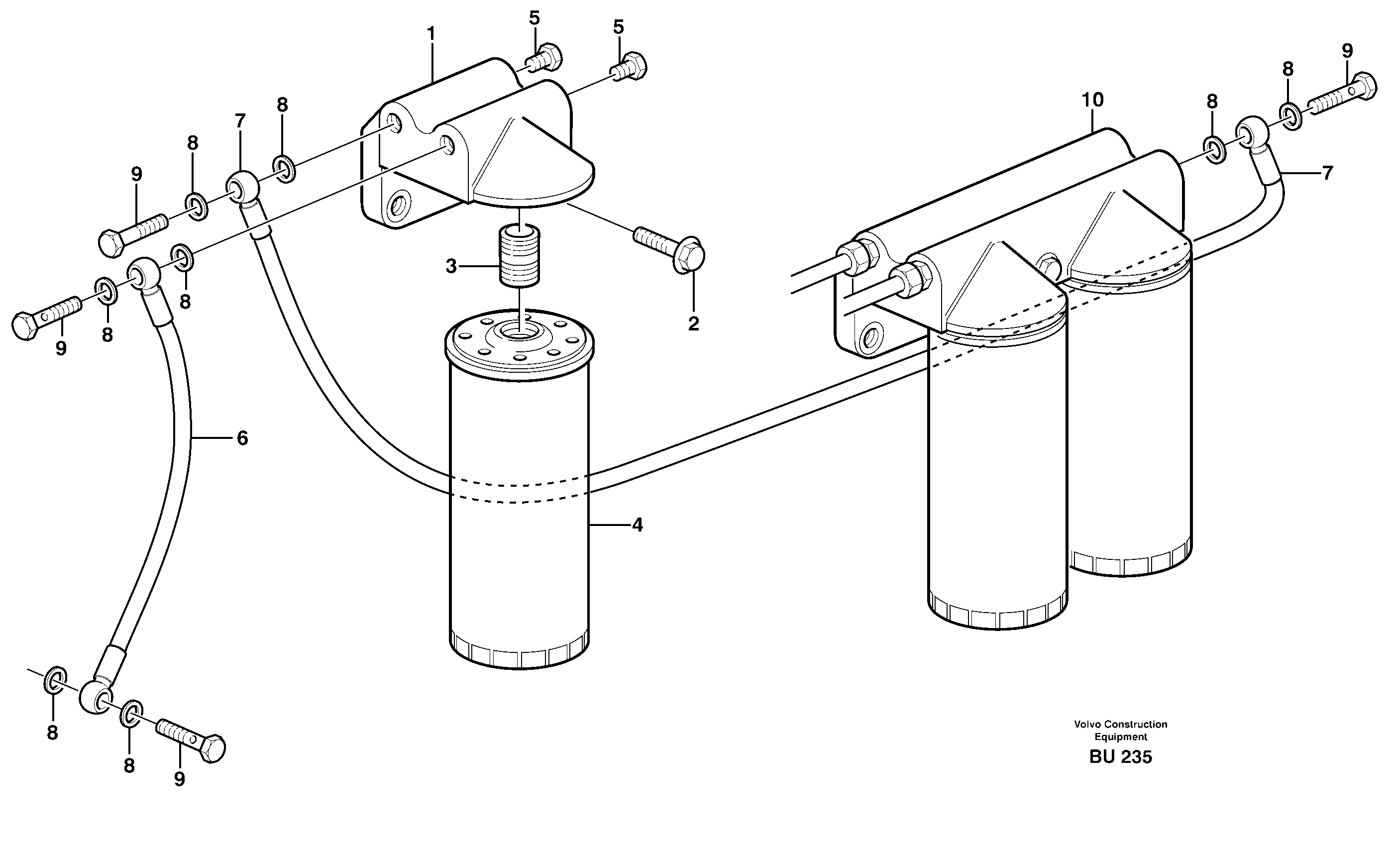 Oil filter by pass — volvo parts diagram