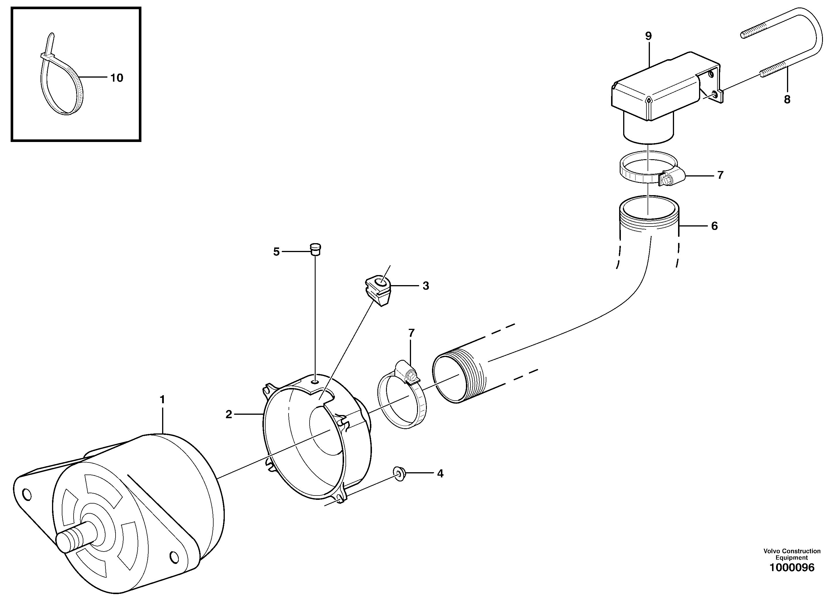 Alternator with assembling details 81088 — volvo parts diagram
