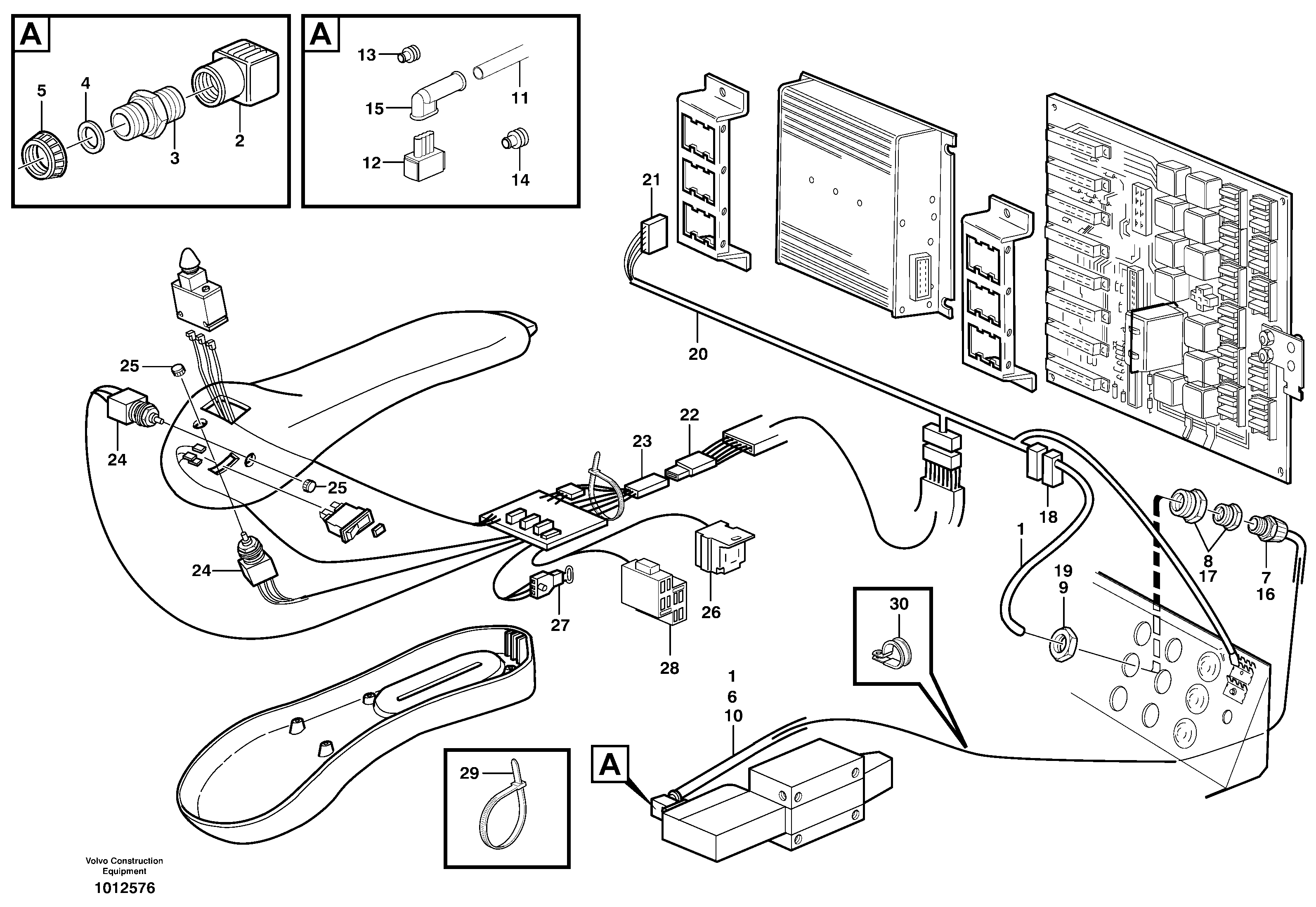 Cable harness, CDC - steering.  80780 — volvo parts diagram