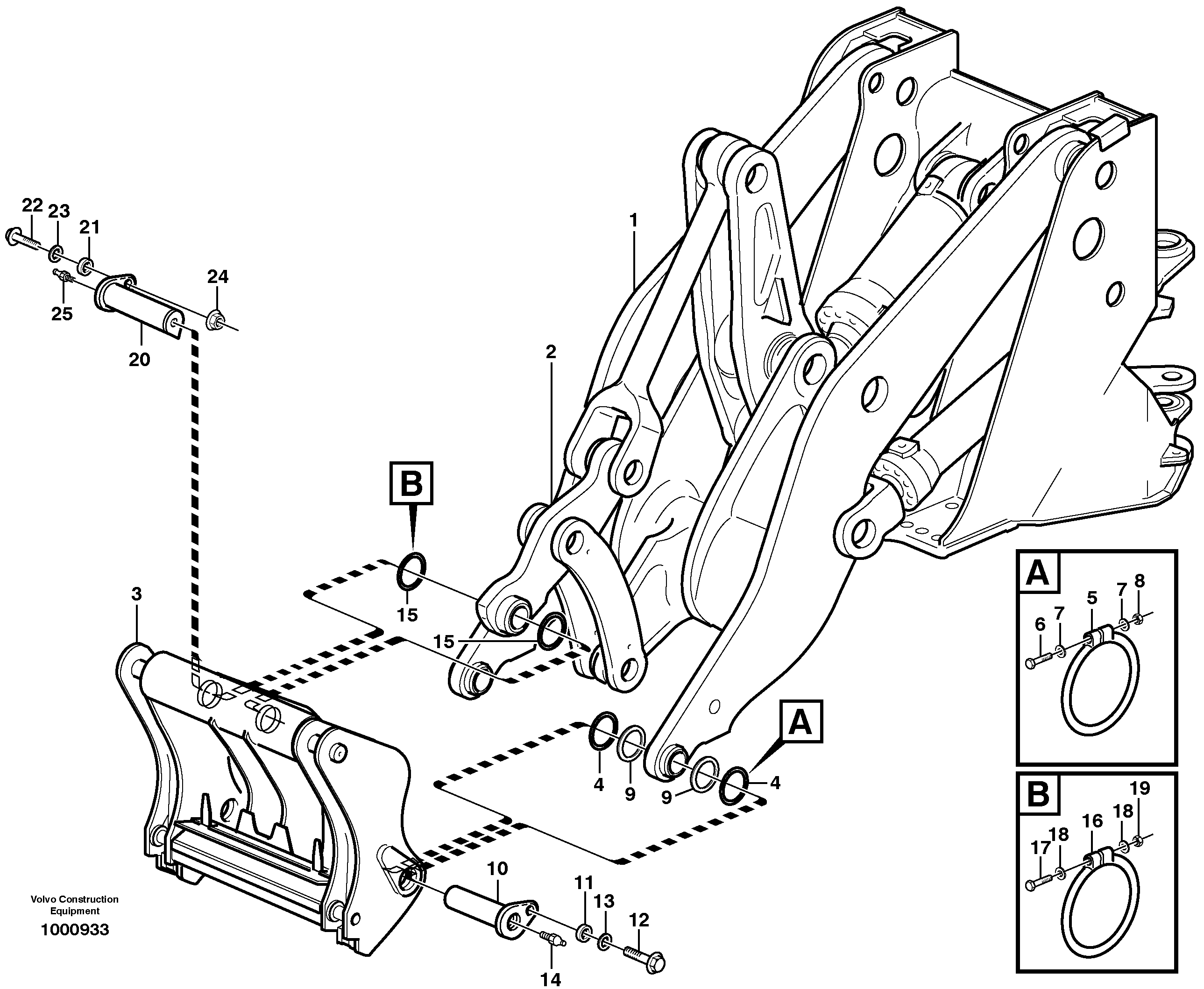 Attachment bracket assembly  33356, 33360 — volvo parts diagram