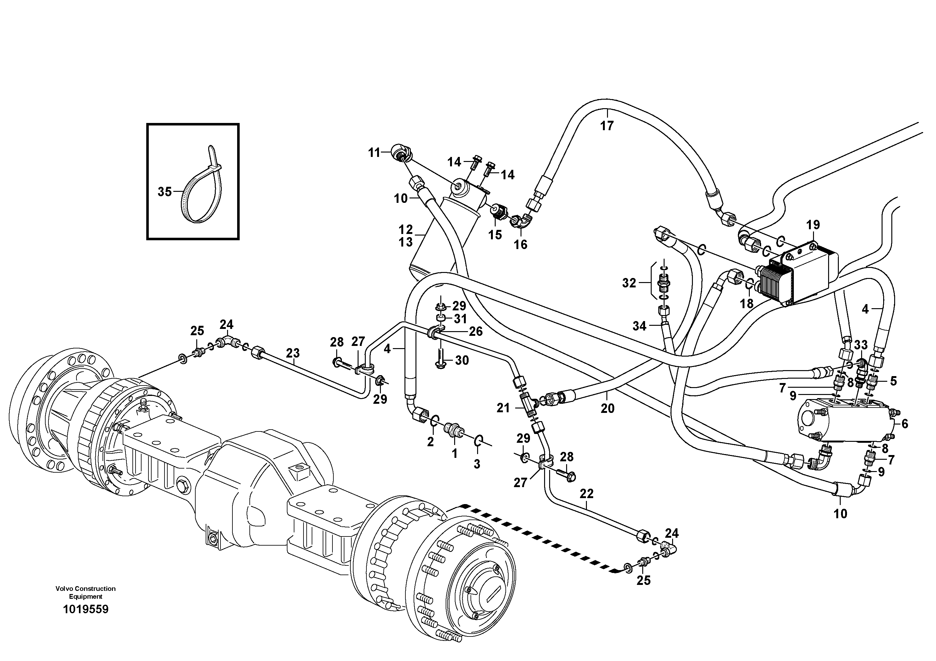 Oil cooler, forword, pump circuit.  82825, 82826 — volvo parts diagram