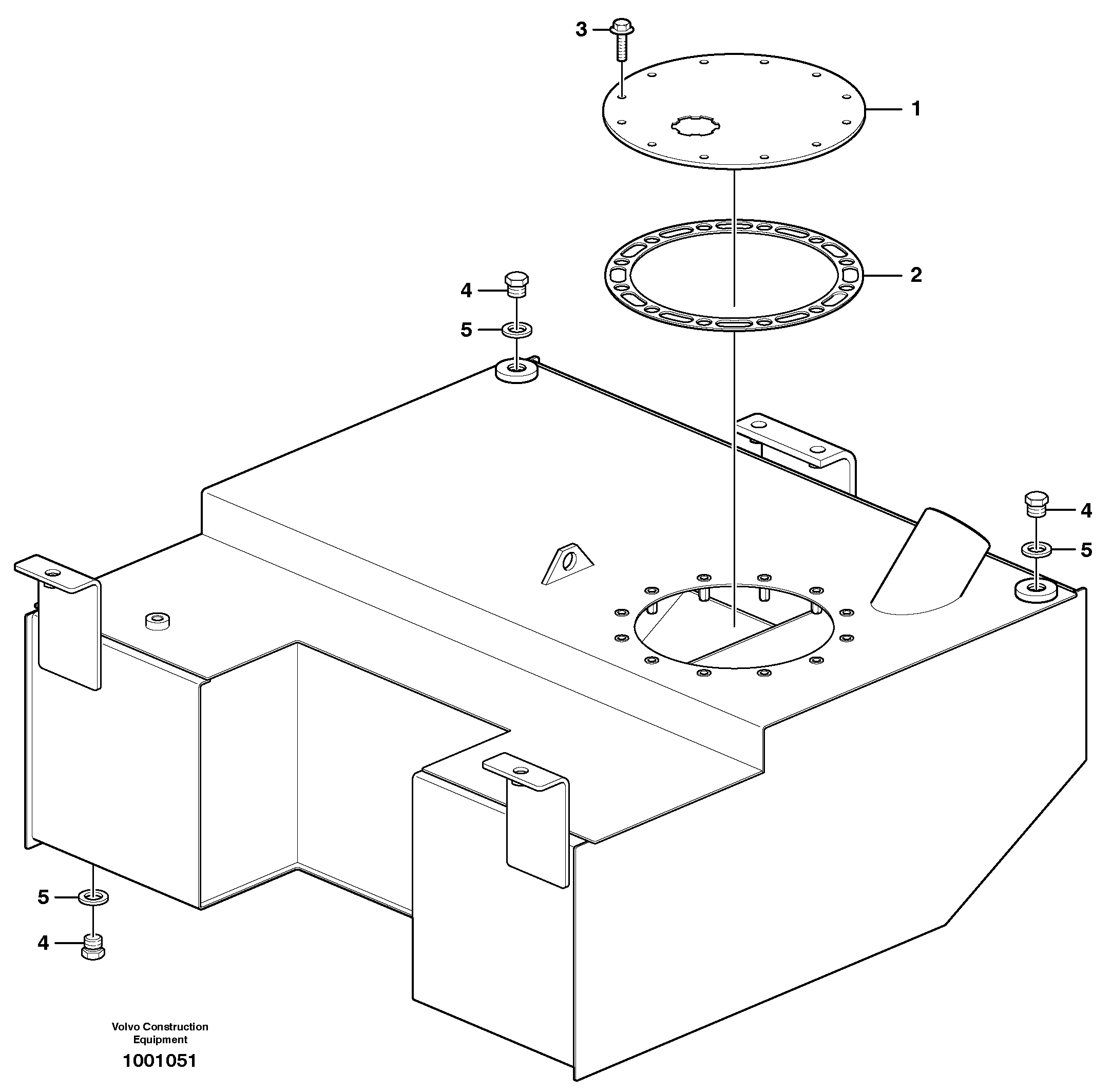 Fuel tank  SER NO - 16782,SER NO - 64201 USA,SER NO - 70702 PED — volvo parts diagram