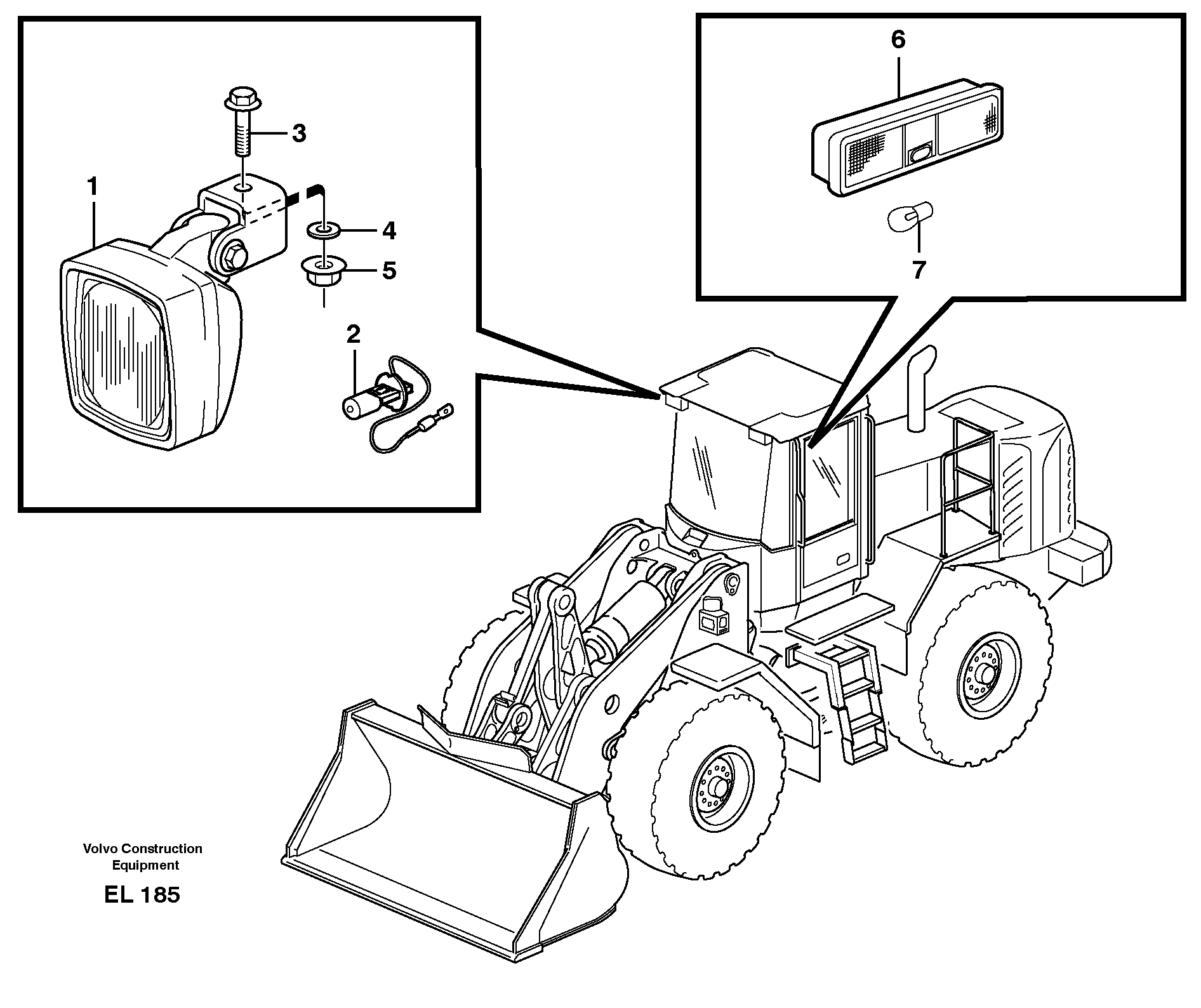 Lighting, cab — volvo parts diagram