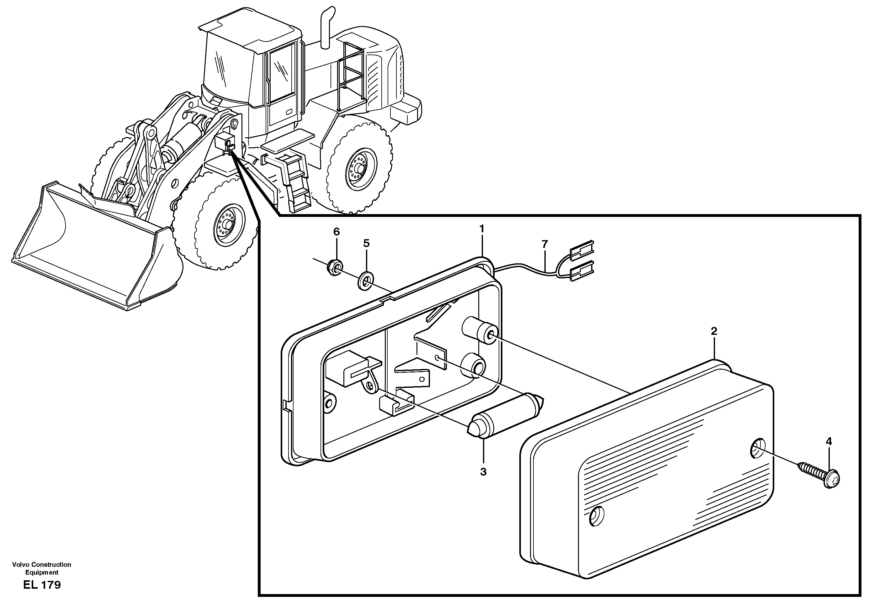 Side marking lamp.  80352, SER NO - 16638, SER NO - 64225 USA — volvo parts diagram