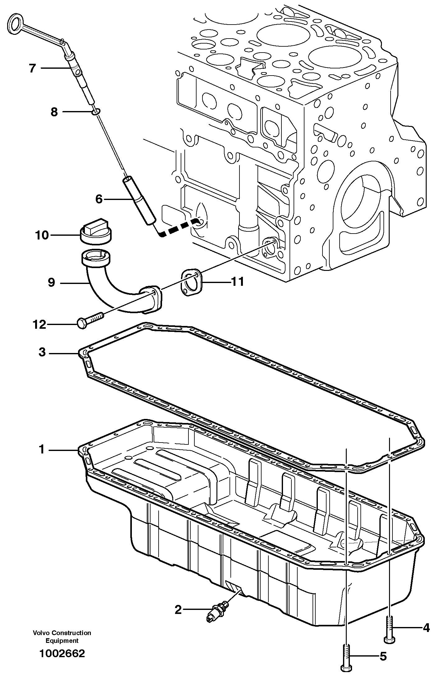 Oil sump — volvo parts diagram