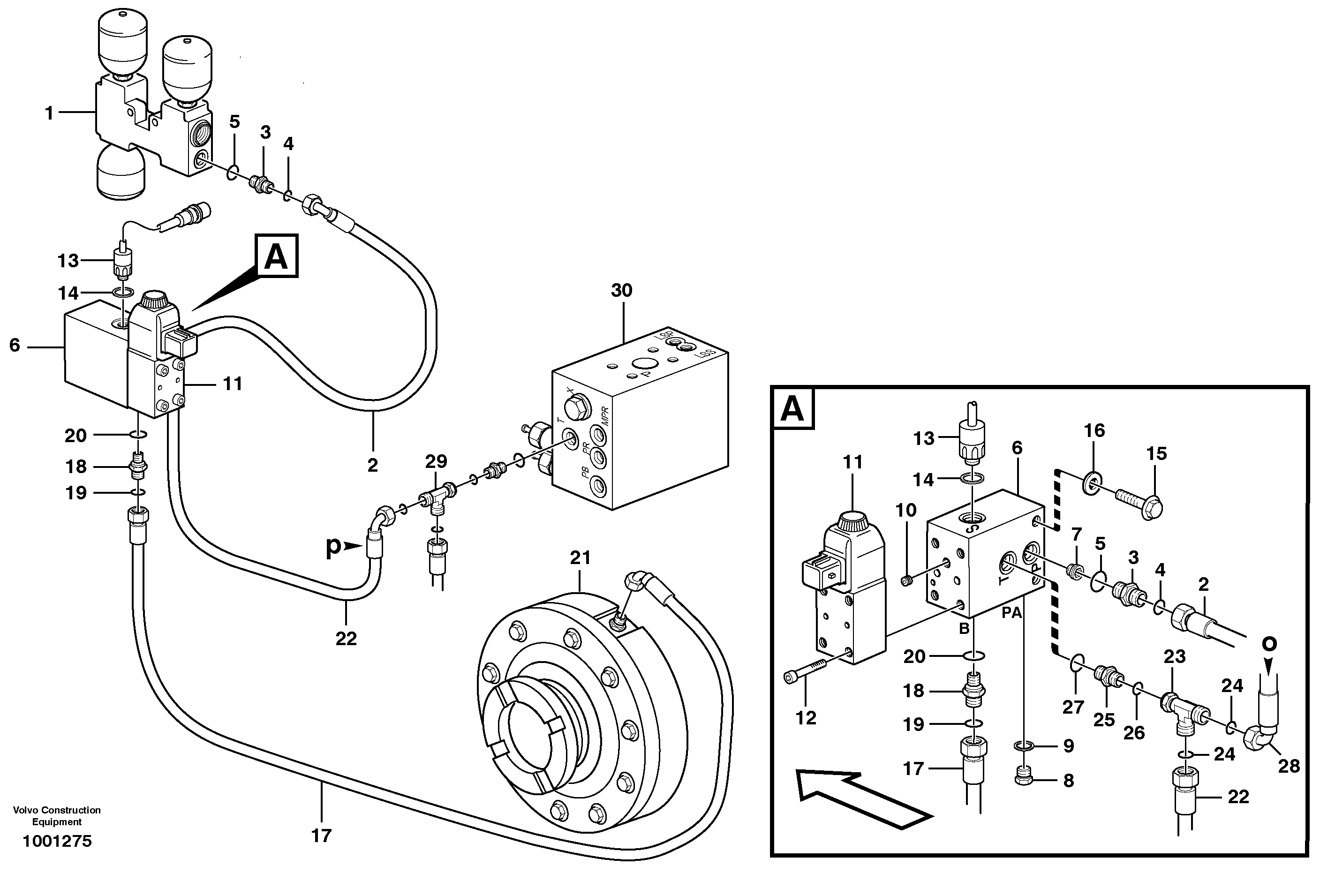 Parking brake — volvo parts diagram