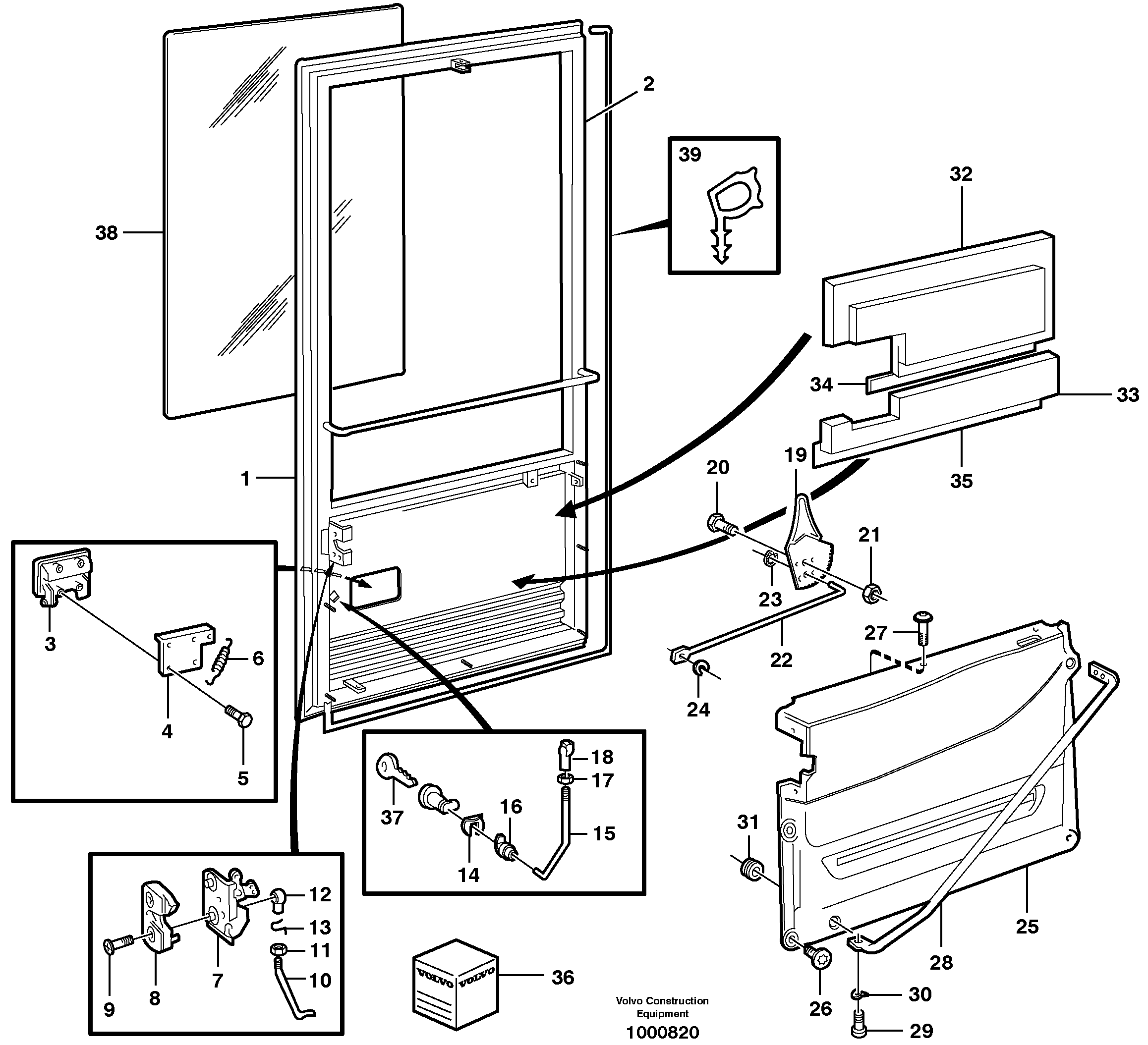 Door — volvo parts diagram