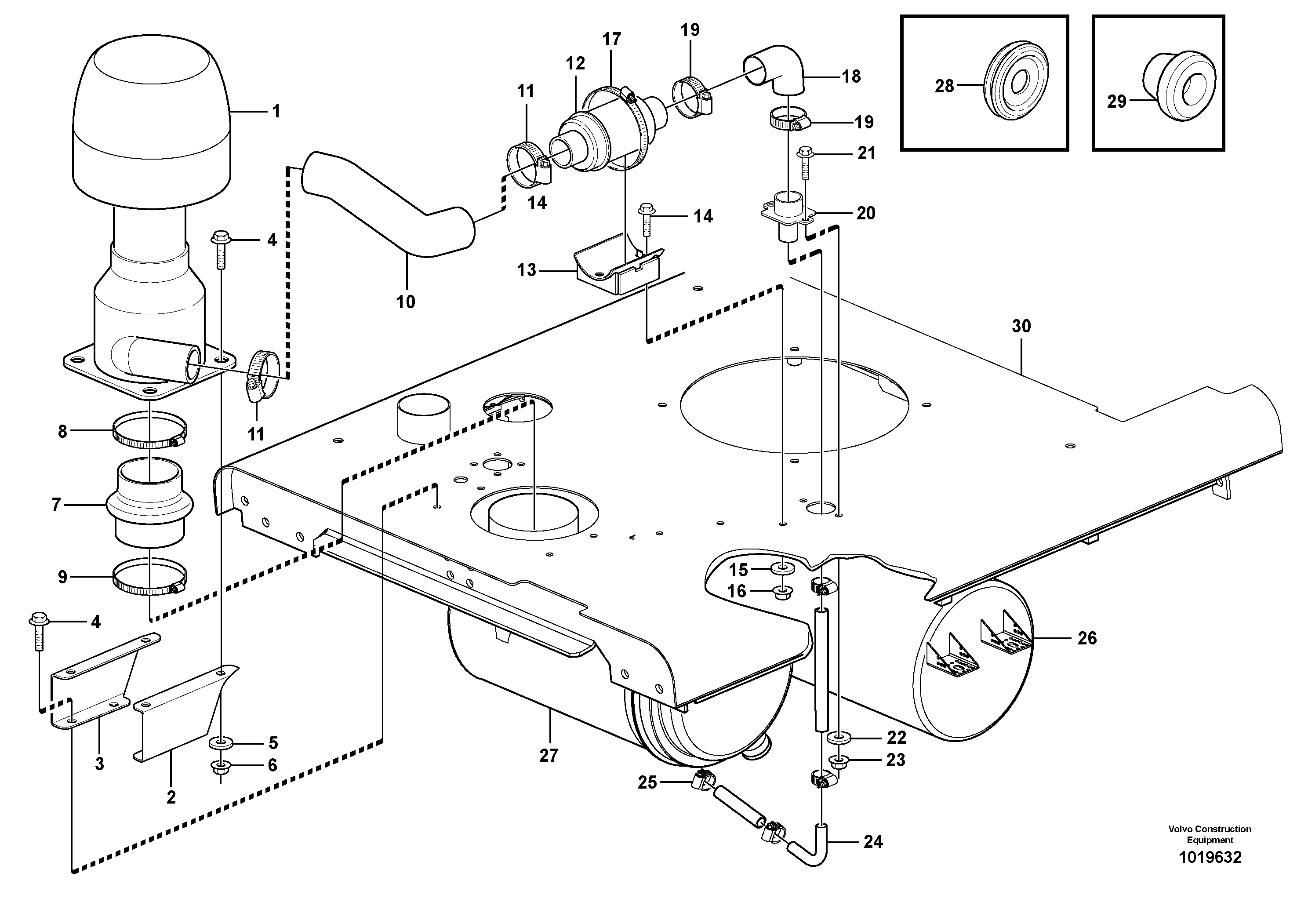 Pre-cleaner  82253 — volvo parts diagram