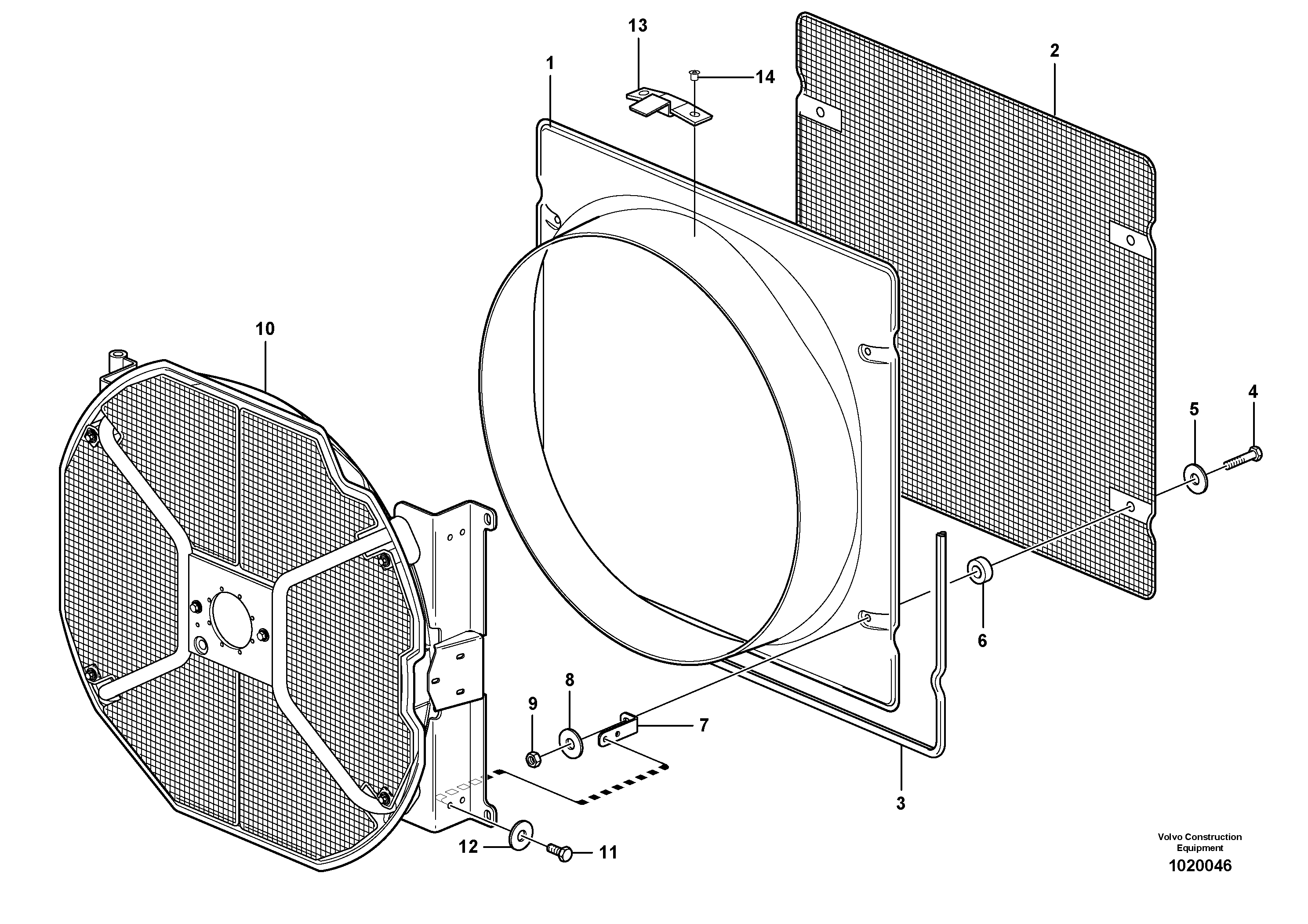 Fan and fan shroud — volvo parts diagram