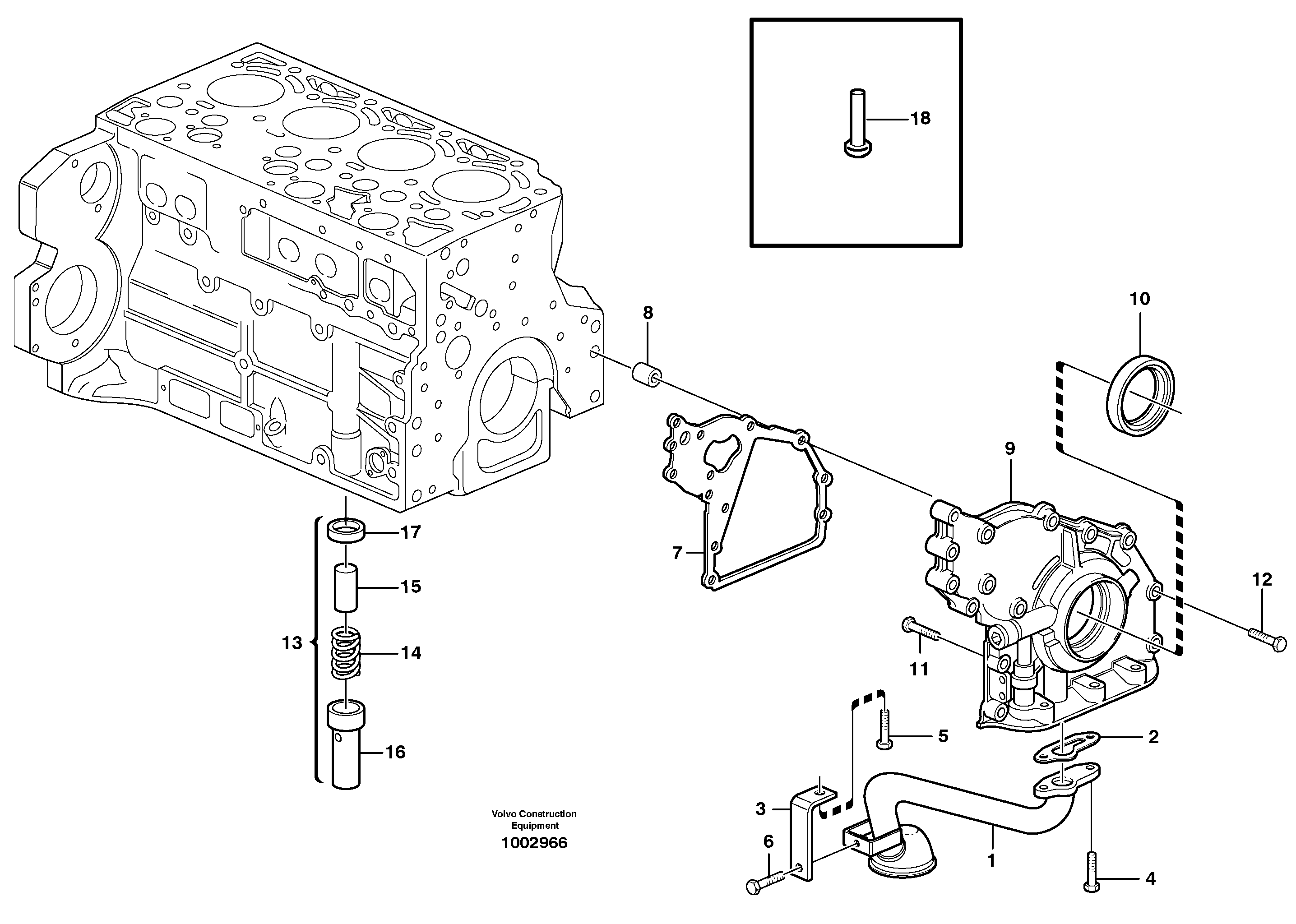 Lubricating oil system — volvo parts diagram
