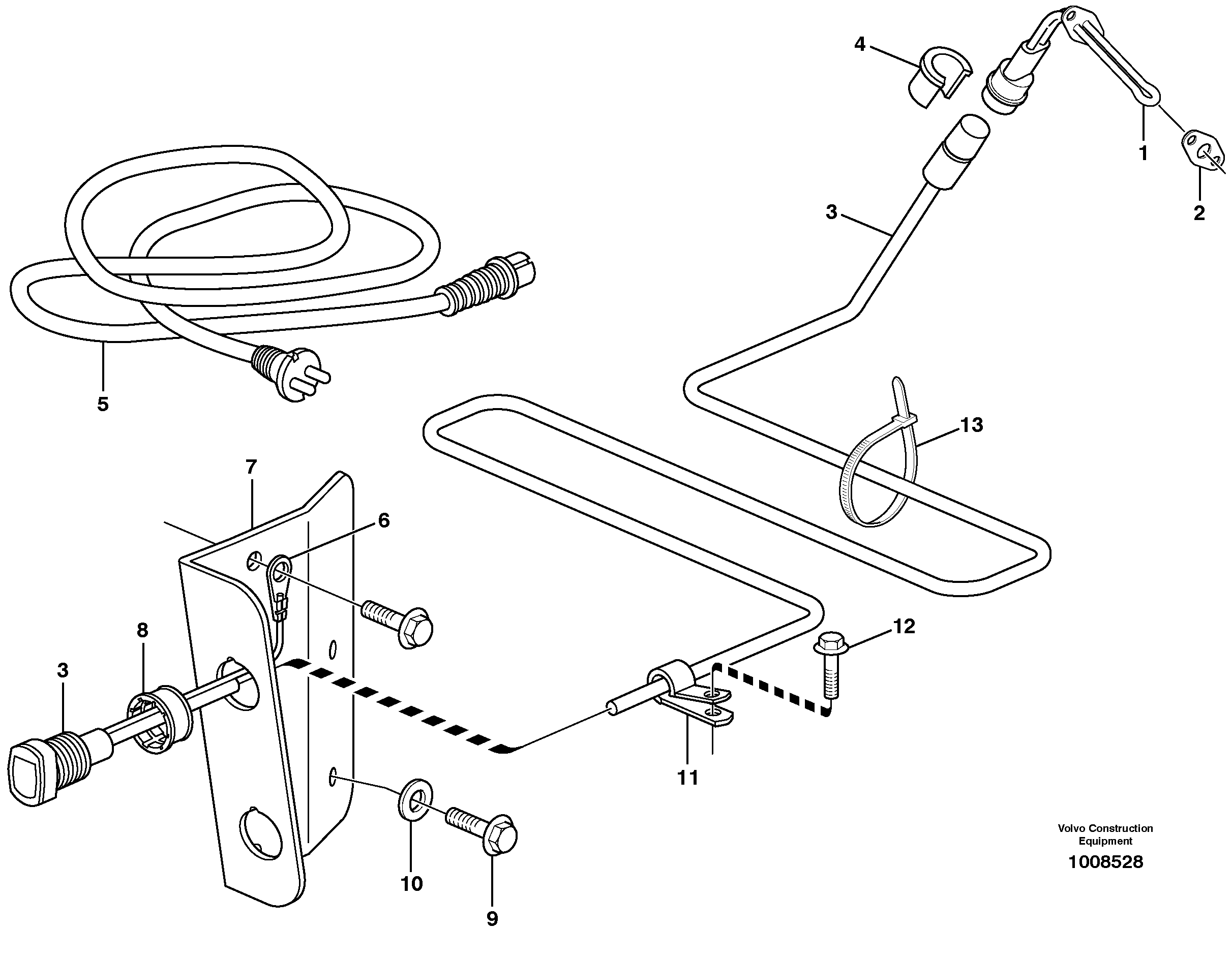 Engine heater.  80887 — volvo parts diagram