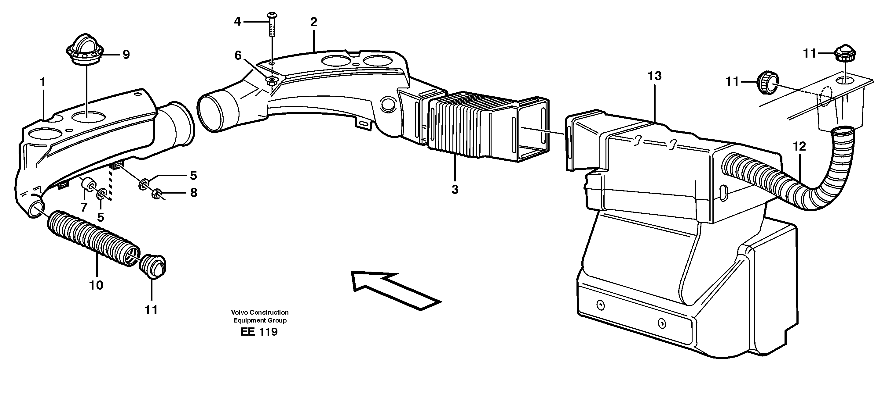 Air ducts — volvo parts diagram