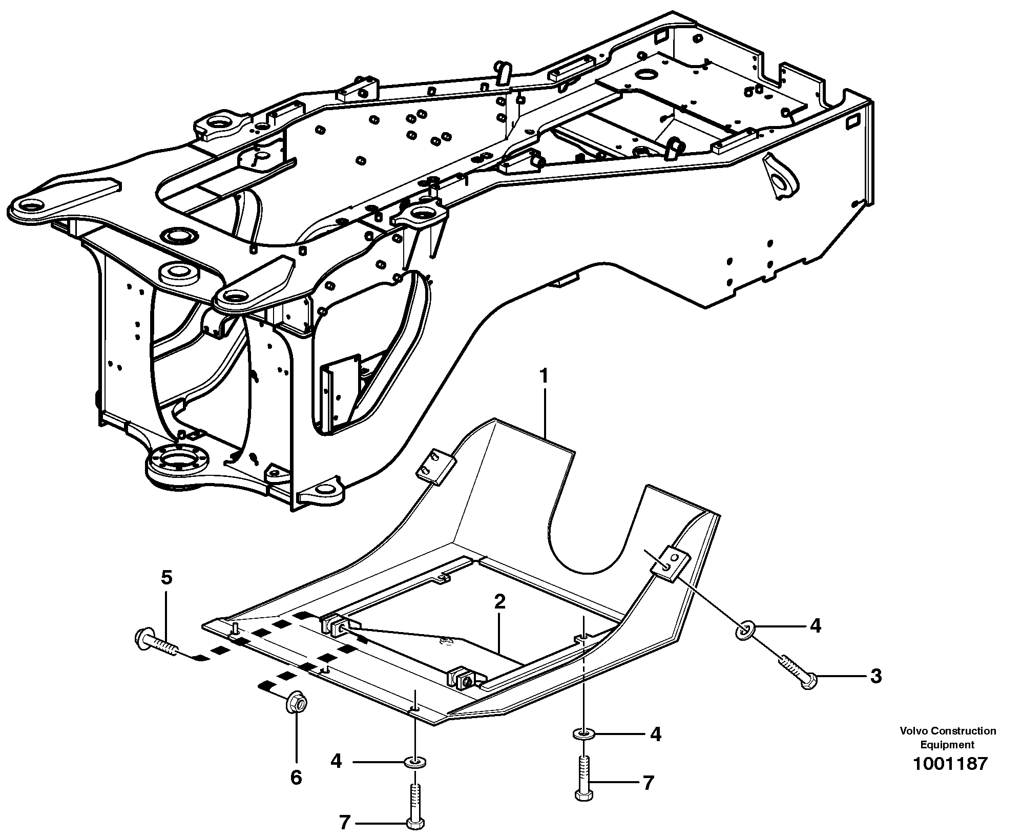 Belly guard, rear.  82006 — volvo parts diagram