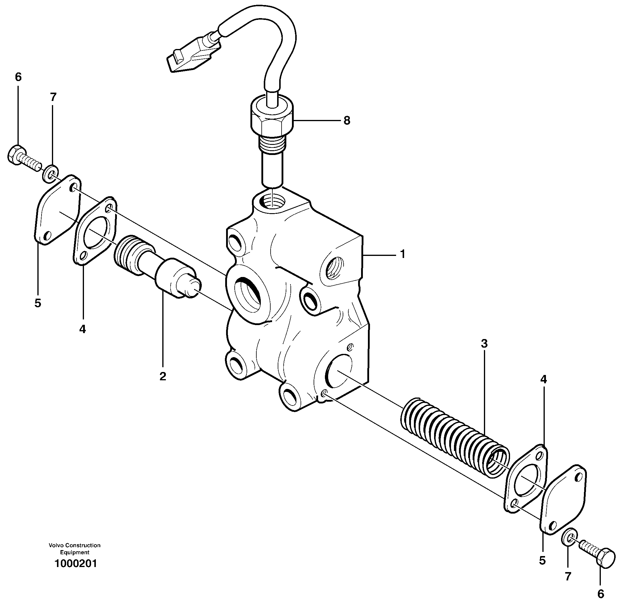 Lubricating oil valve — volvo parts diagram