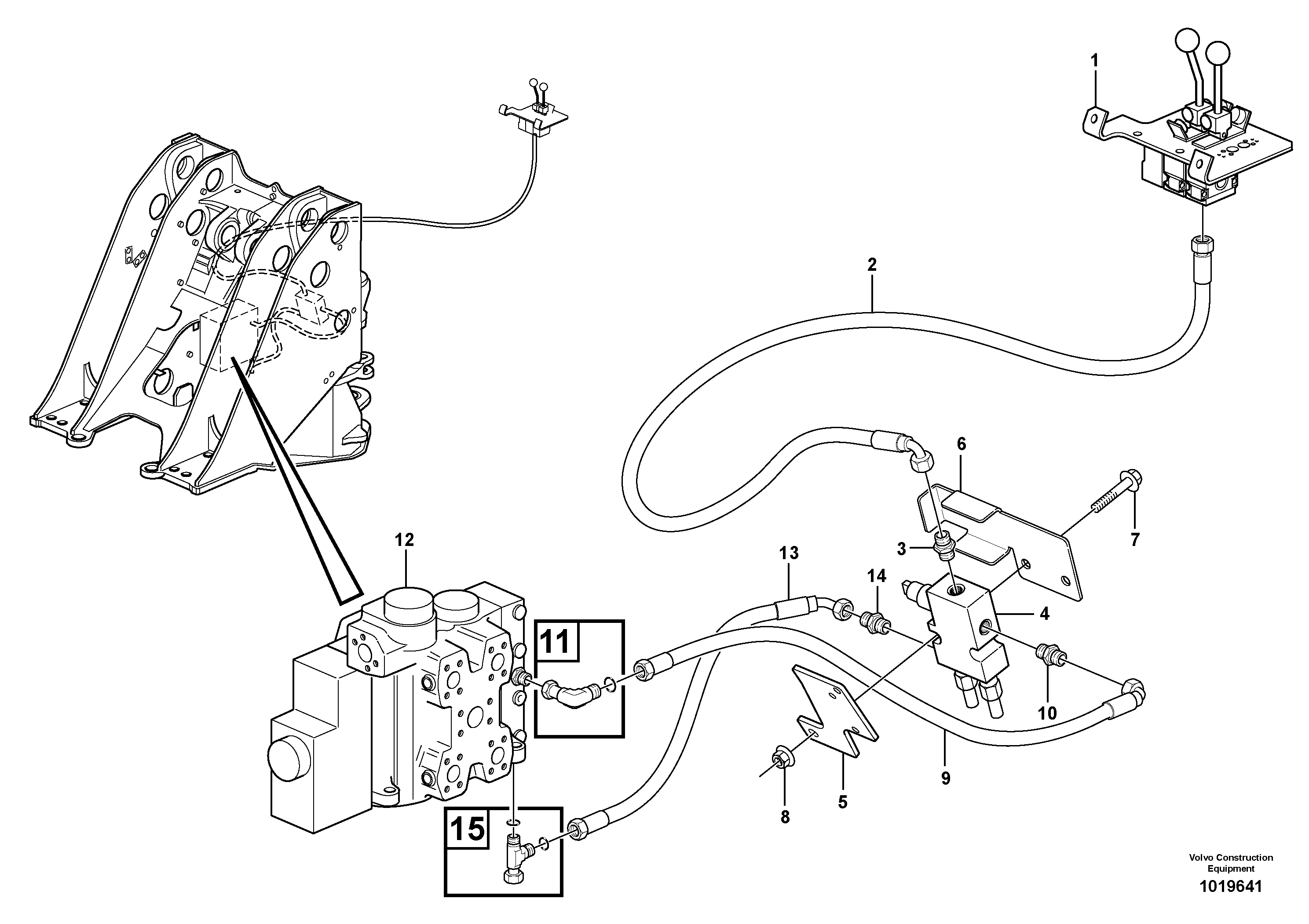 Valve, "return to dig"  82890 — volvo parts diagram