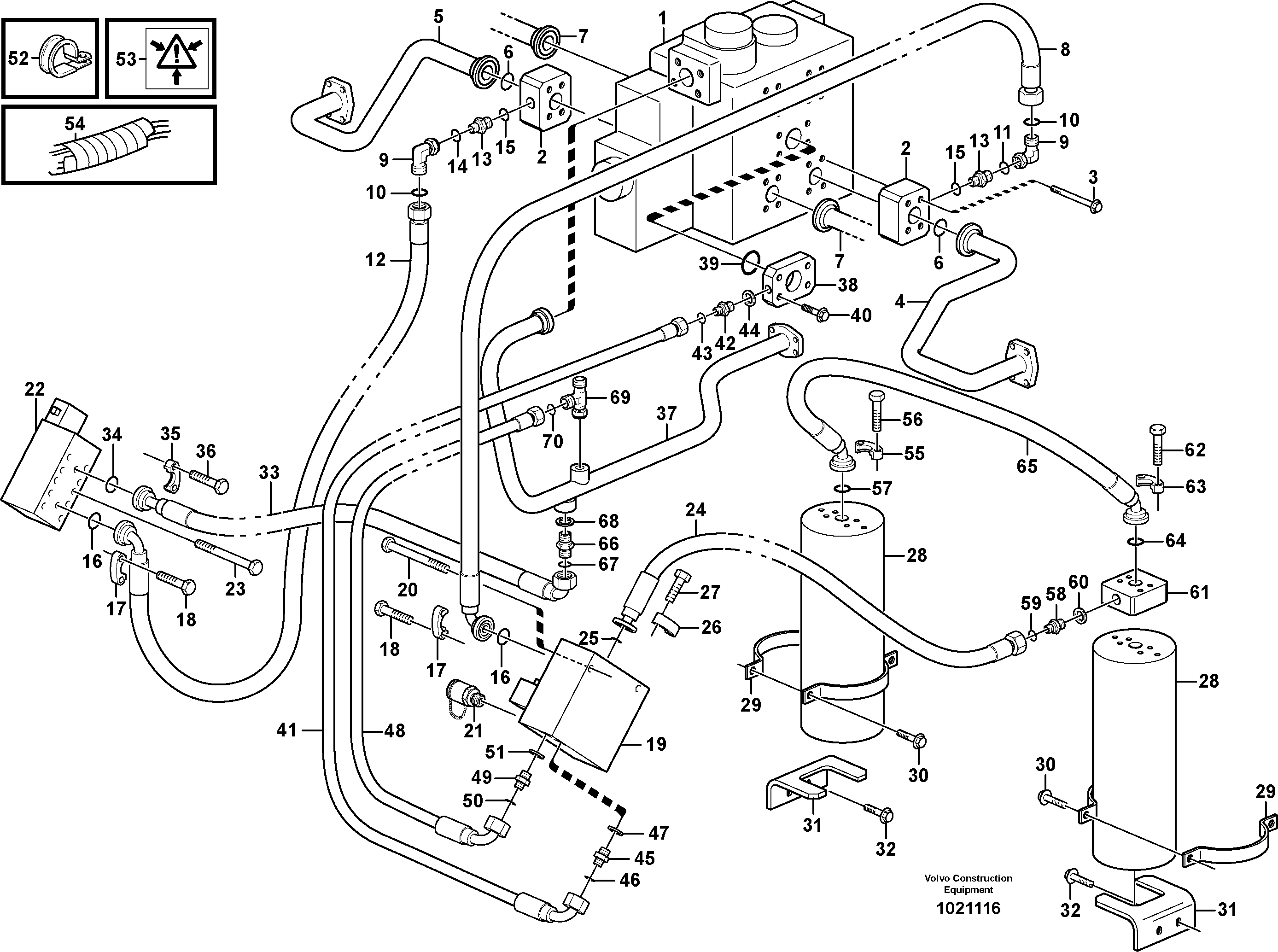 Boom suspension system  80782 — volvo parts diagram