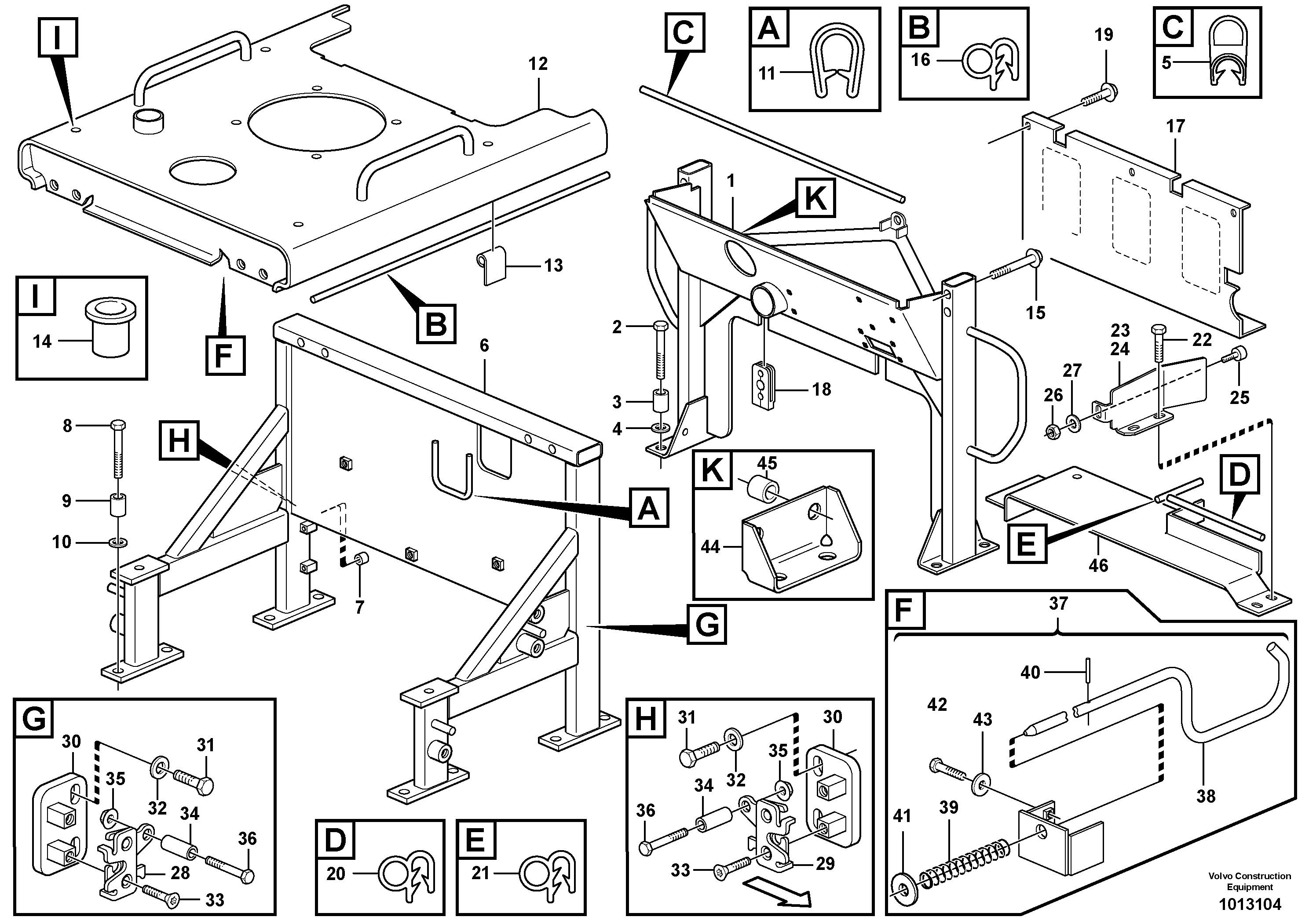 Engine cover — volvo parts diagram