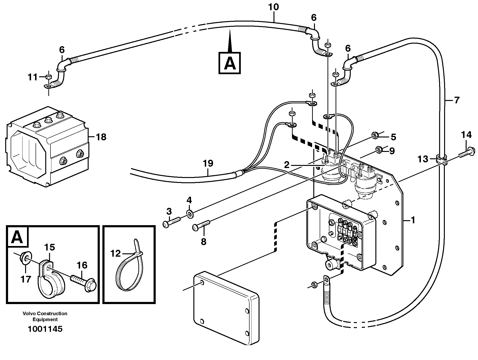 Pre-heater with fitting parts — volvo parts diagram