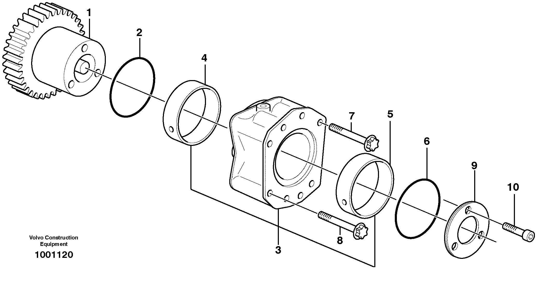 Pump drive power take-off — volvo parts diagram