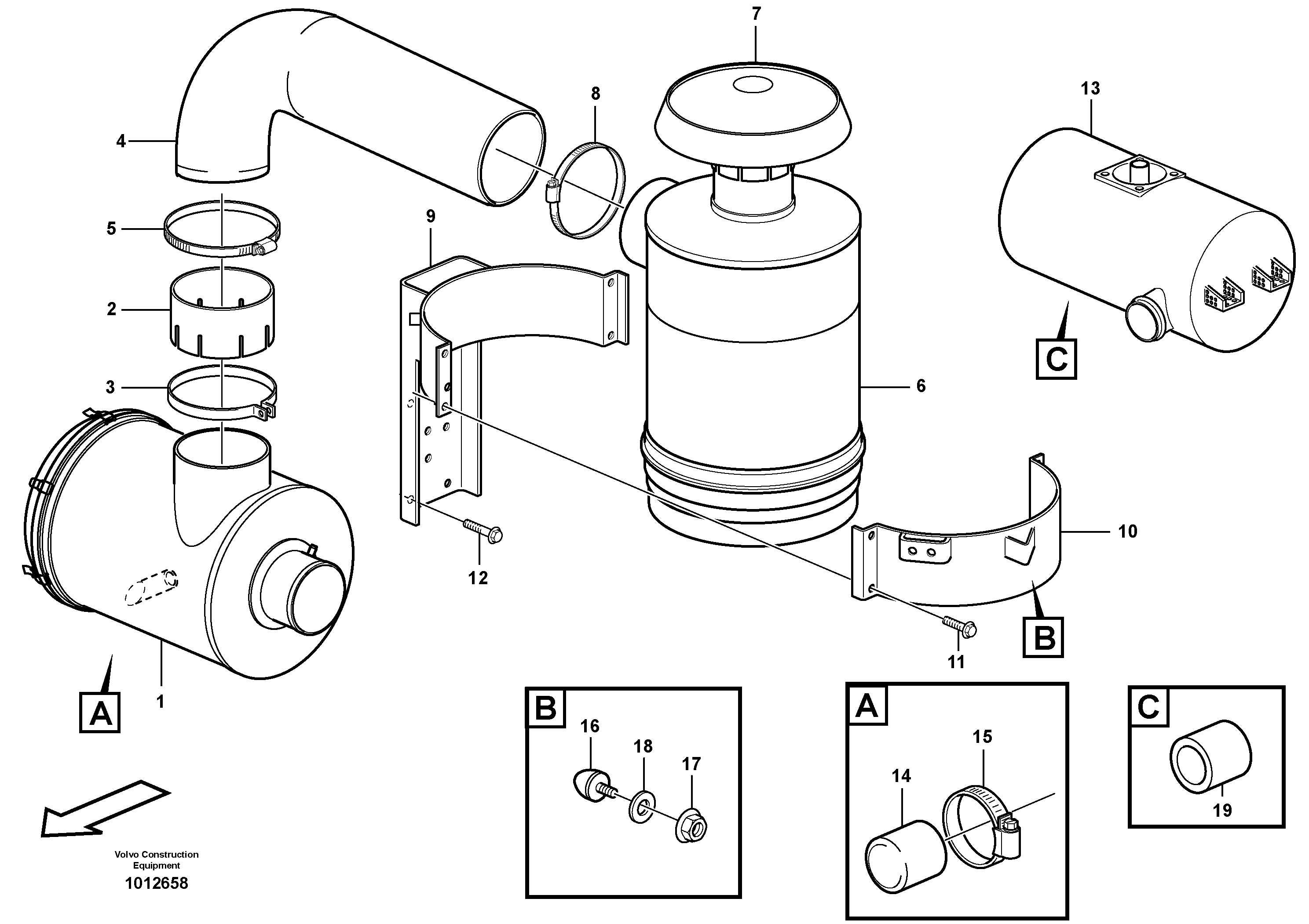 Oil-bath precleaner.  80803 — volvo parts diagram