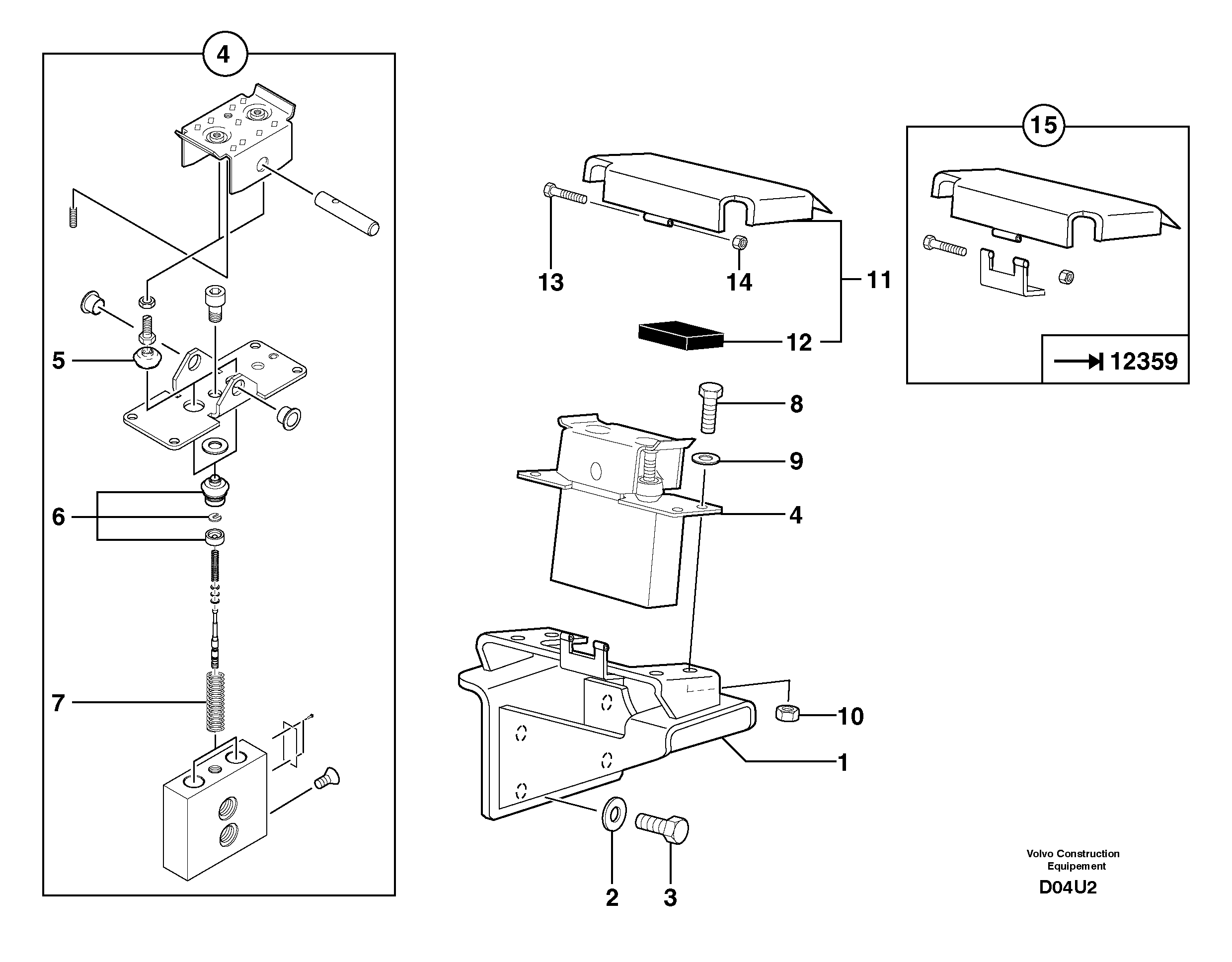 Control pedal : articulated boom — volvo parts diagram