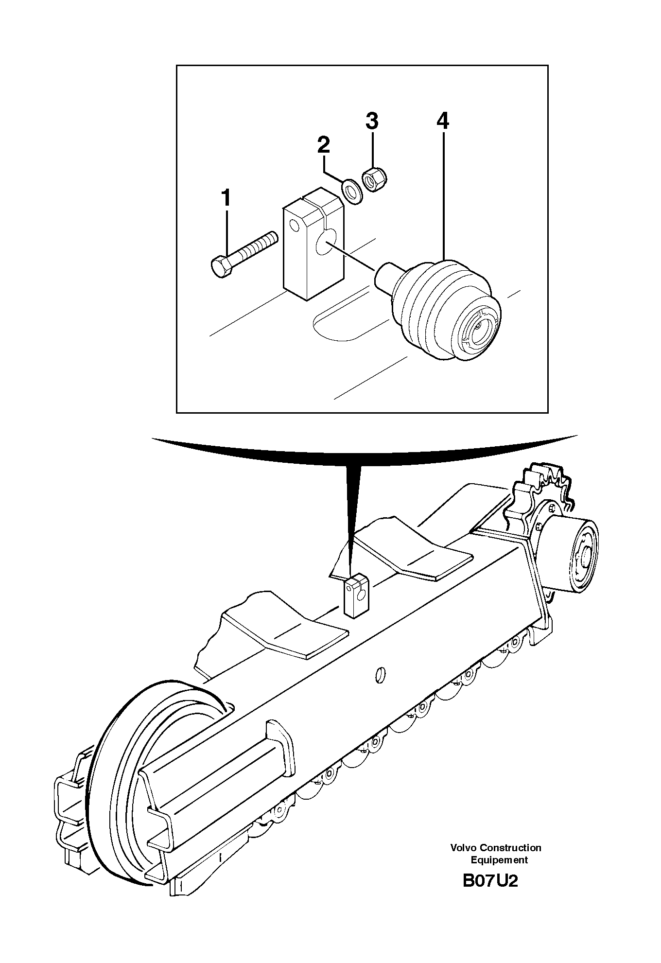 Track guide block — volvo parts diagram