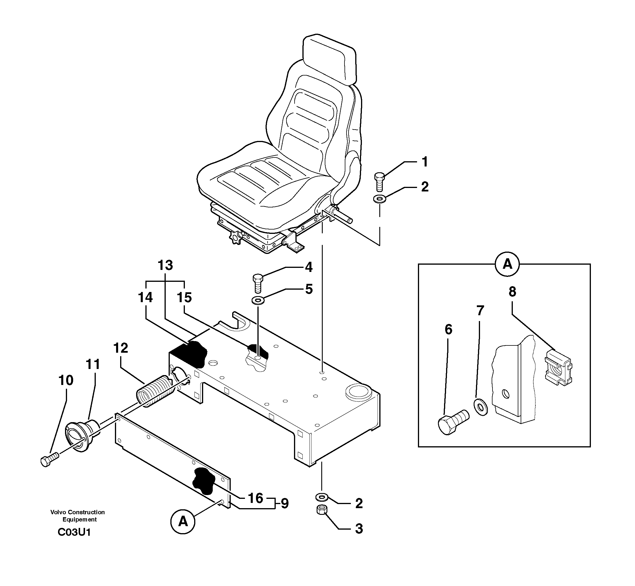 Operator's station : plating — volvo parts diagram