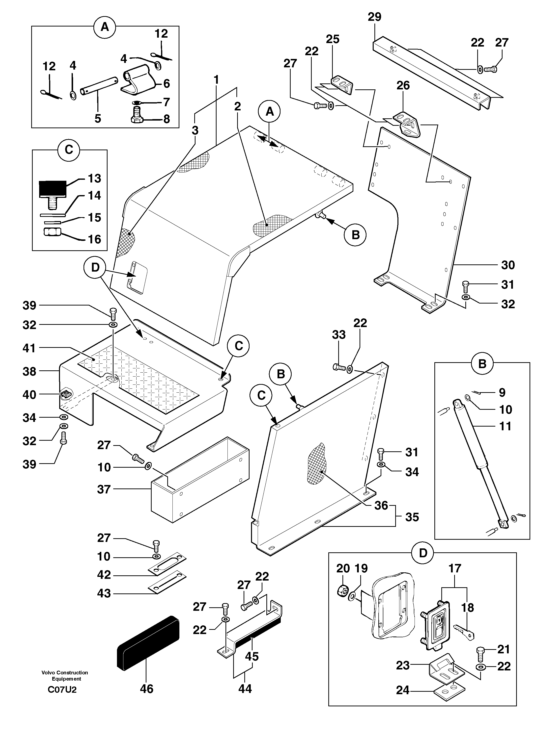 Front coverage — volvo parts diagram