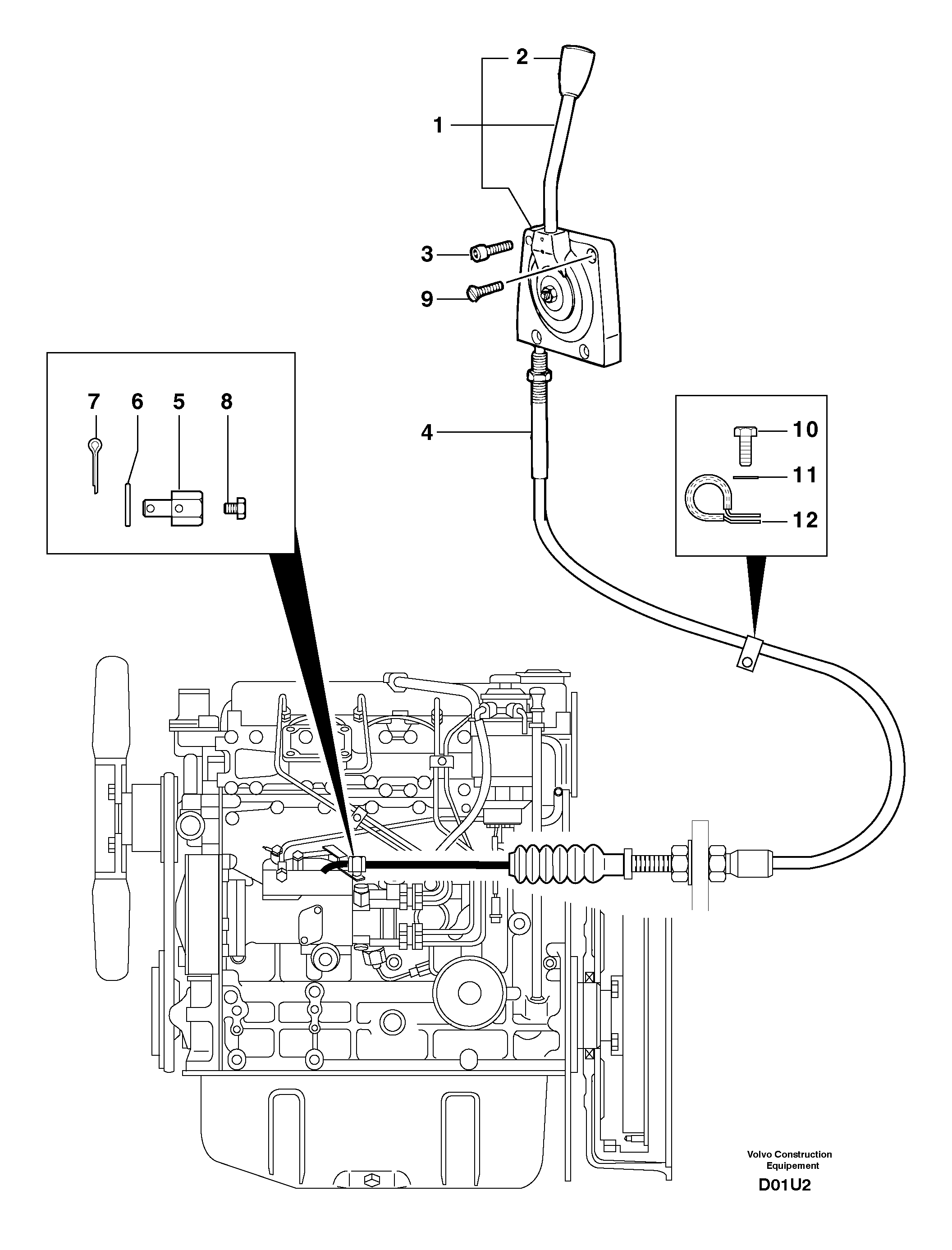 Engine acceleration control — volvo parts diagram
