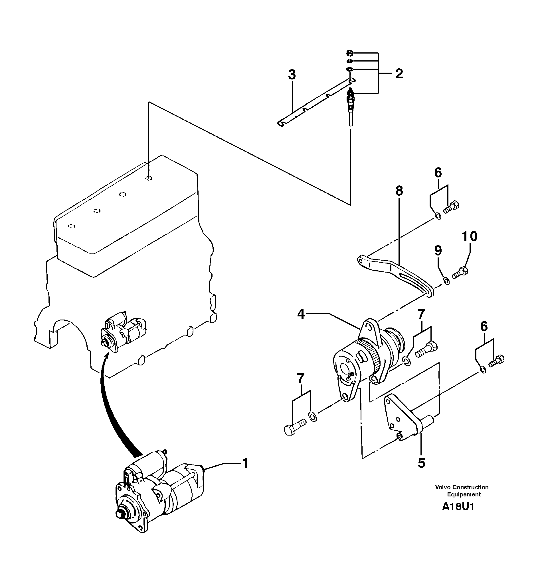 Alternator / starter motor — volvo parts diagram