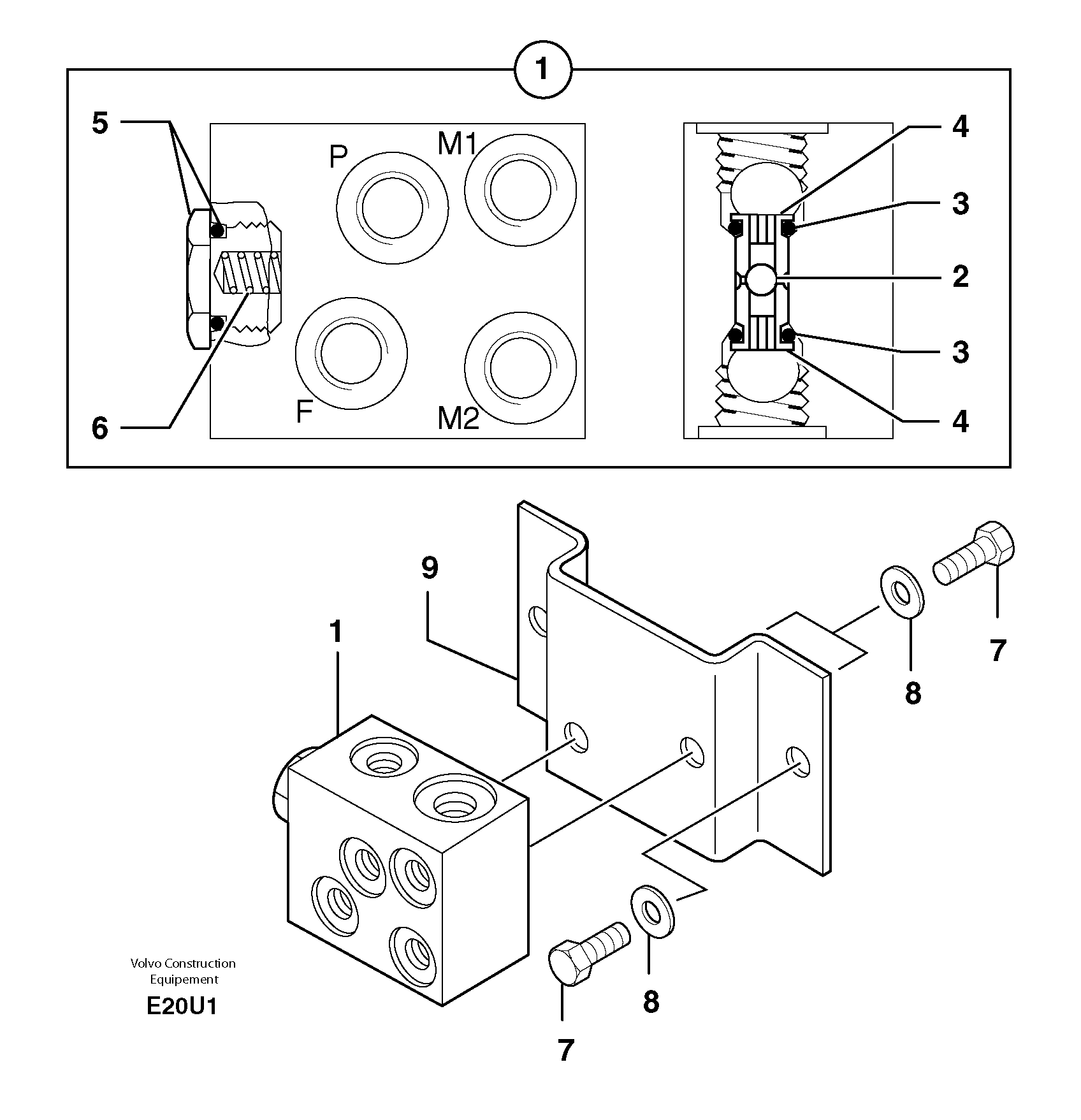 Hydraulic block — volvo parts diagram