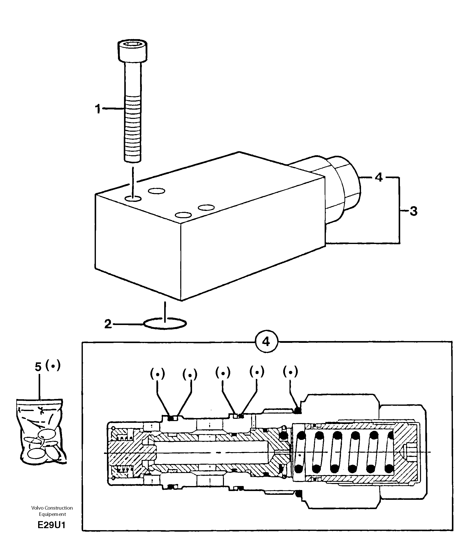 Safety valve ( dipper arm cylinder ) — volvo parts diagram
