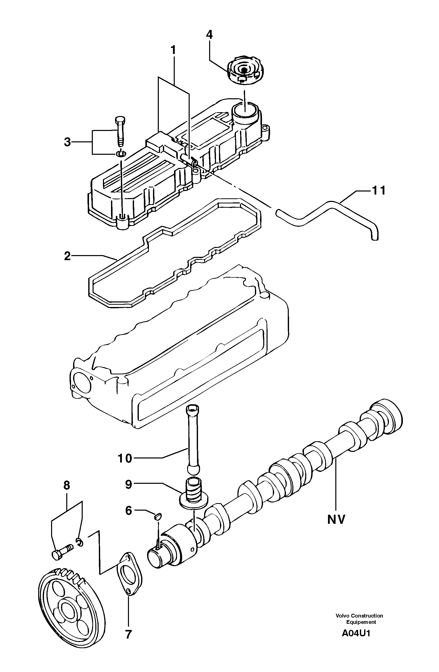 Cover / camshaft — volvo parts diagram