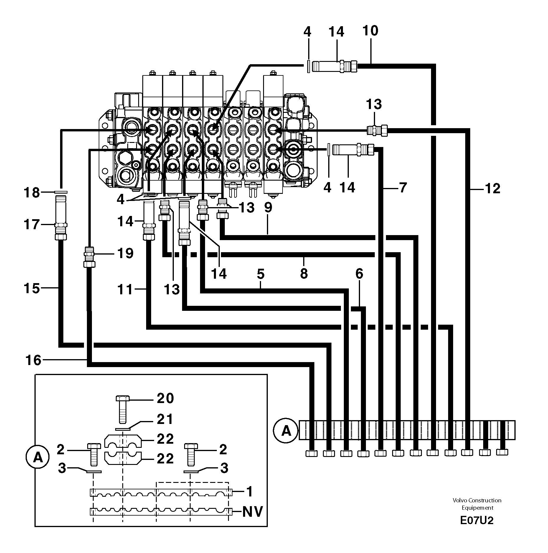 Hydr. circuit ( attachment ) — volvo parts diagram