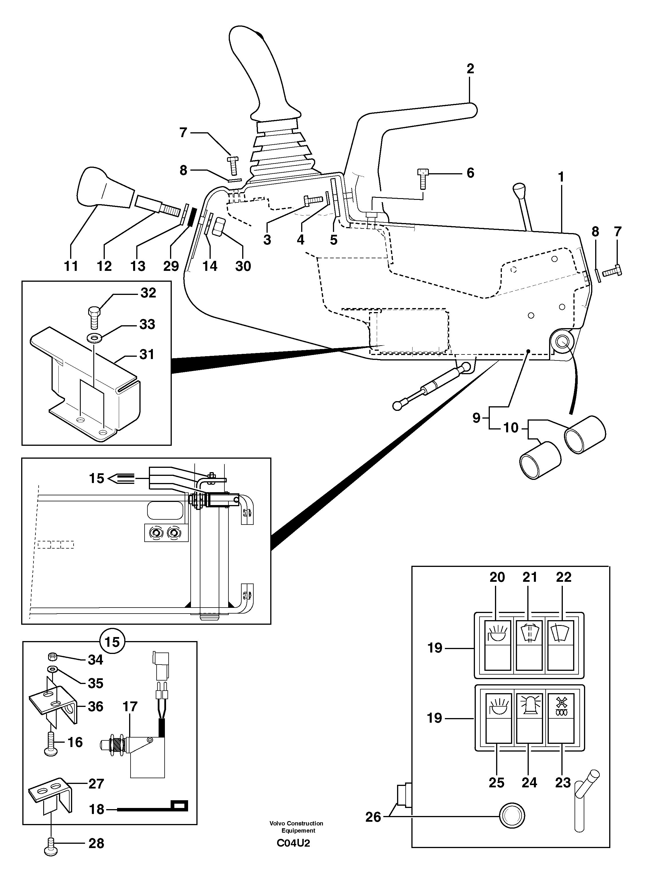 Operator's station : instrument panel ( left ) — volvo parts diagram