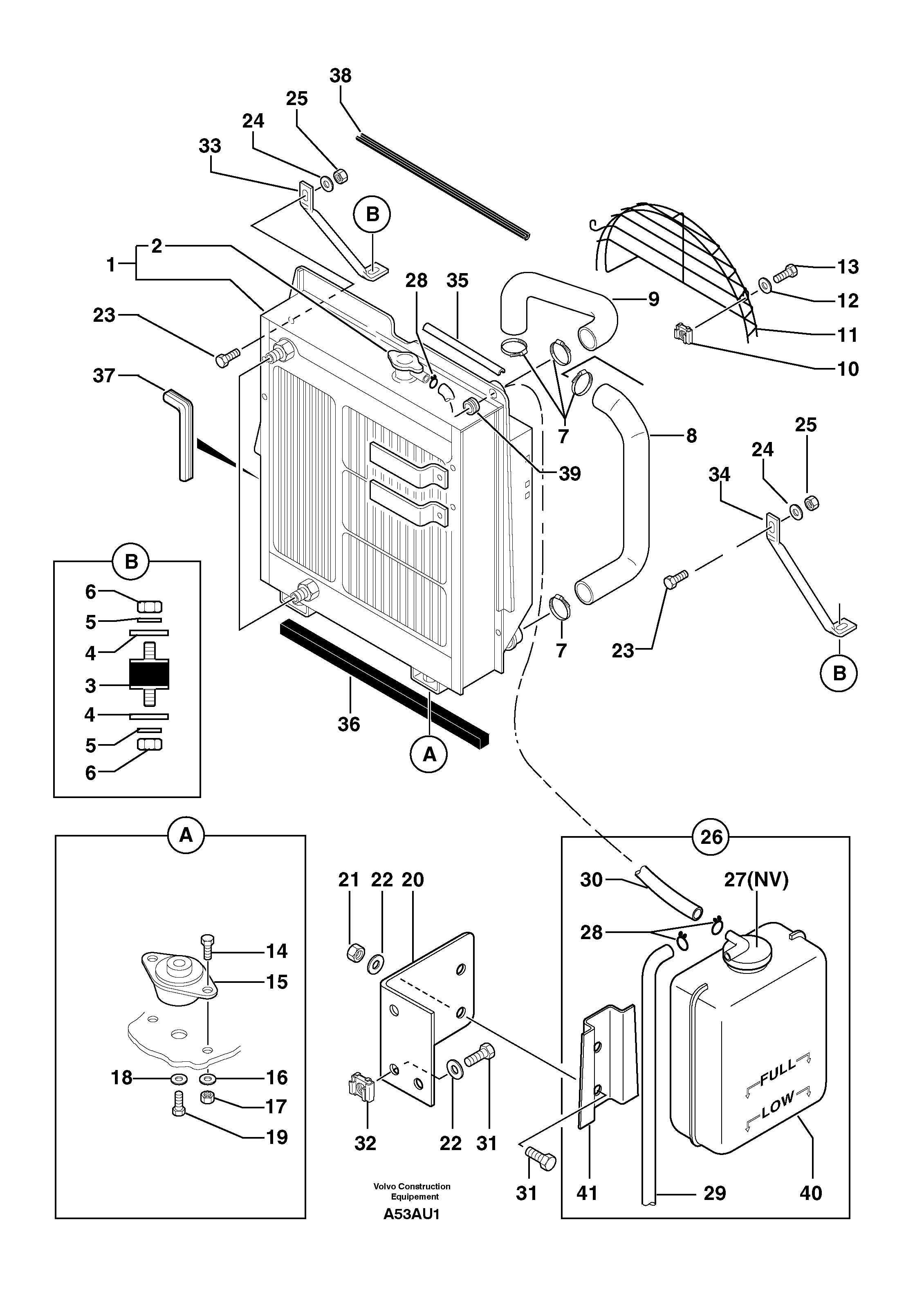 Radiator ( water ) / oil cooler — volvo parts diagram